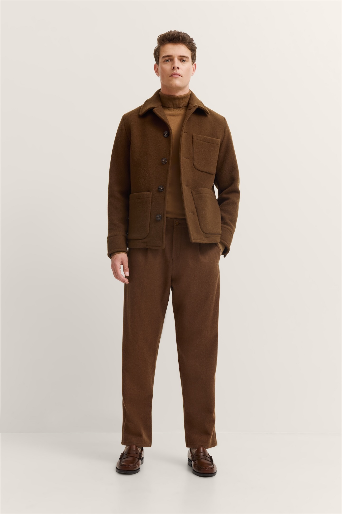 bugatti Hemdjacke »Regular Fit«, mit Umlegekragen & Knopfleiste
