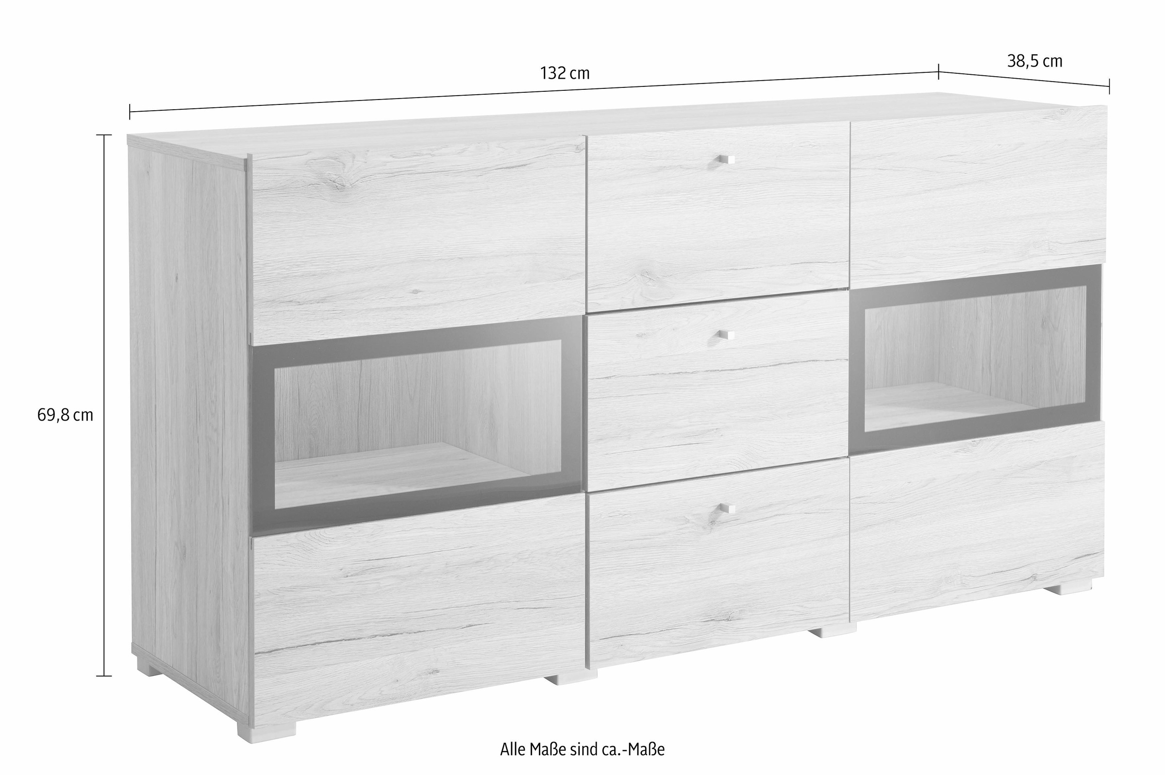 Thumbnail - OTTO home Sideboard "Baros" Breite 132 cm