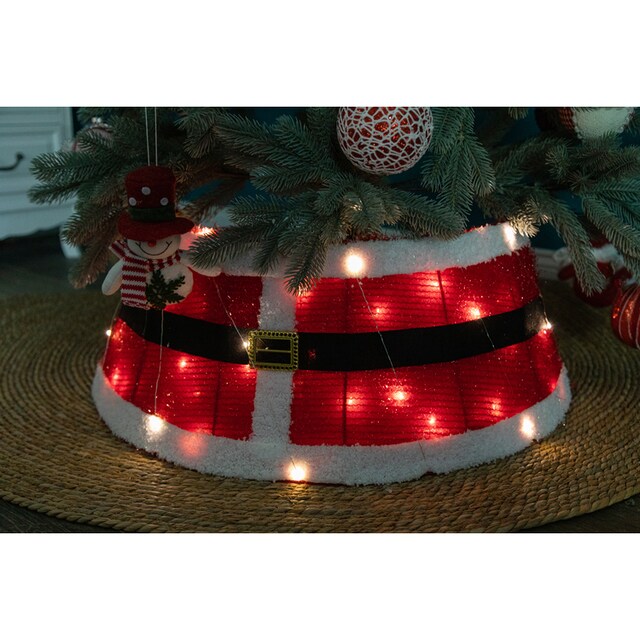 Myflair Möbel & Accessoires Christbaumständer »Weihnachtsdeko rot,  Christbaumschmuck«, (1 tlg.), Verkeidung, mit warmweißen LED\'s kaufen | BAUR