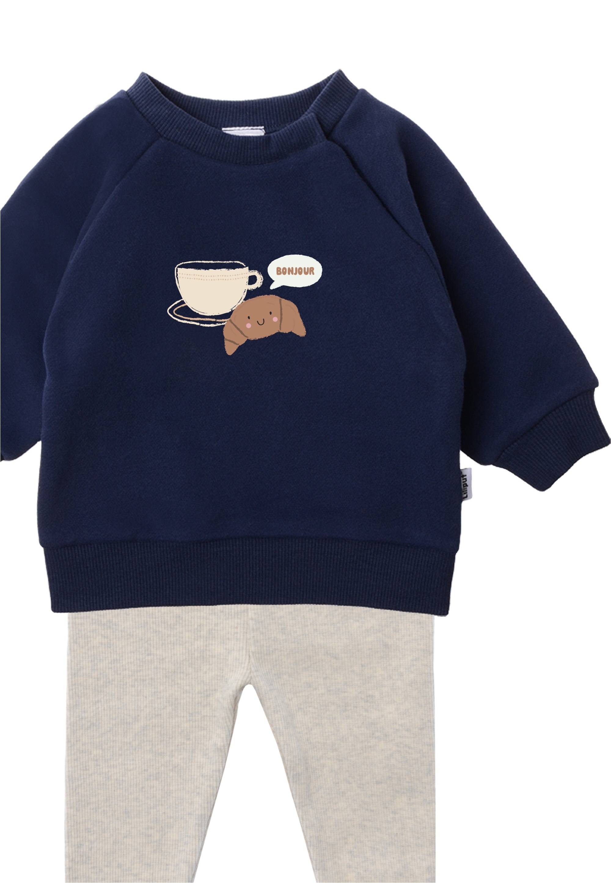 Liliput Sweatanzug »Croissant Bonjour«, (2 tlg.), bestehend aus Leggings und Sweatshirt