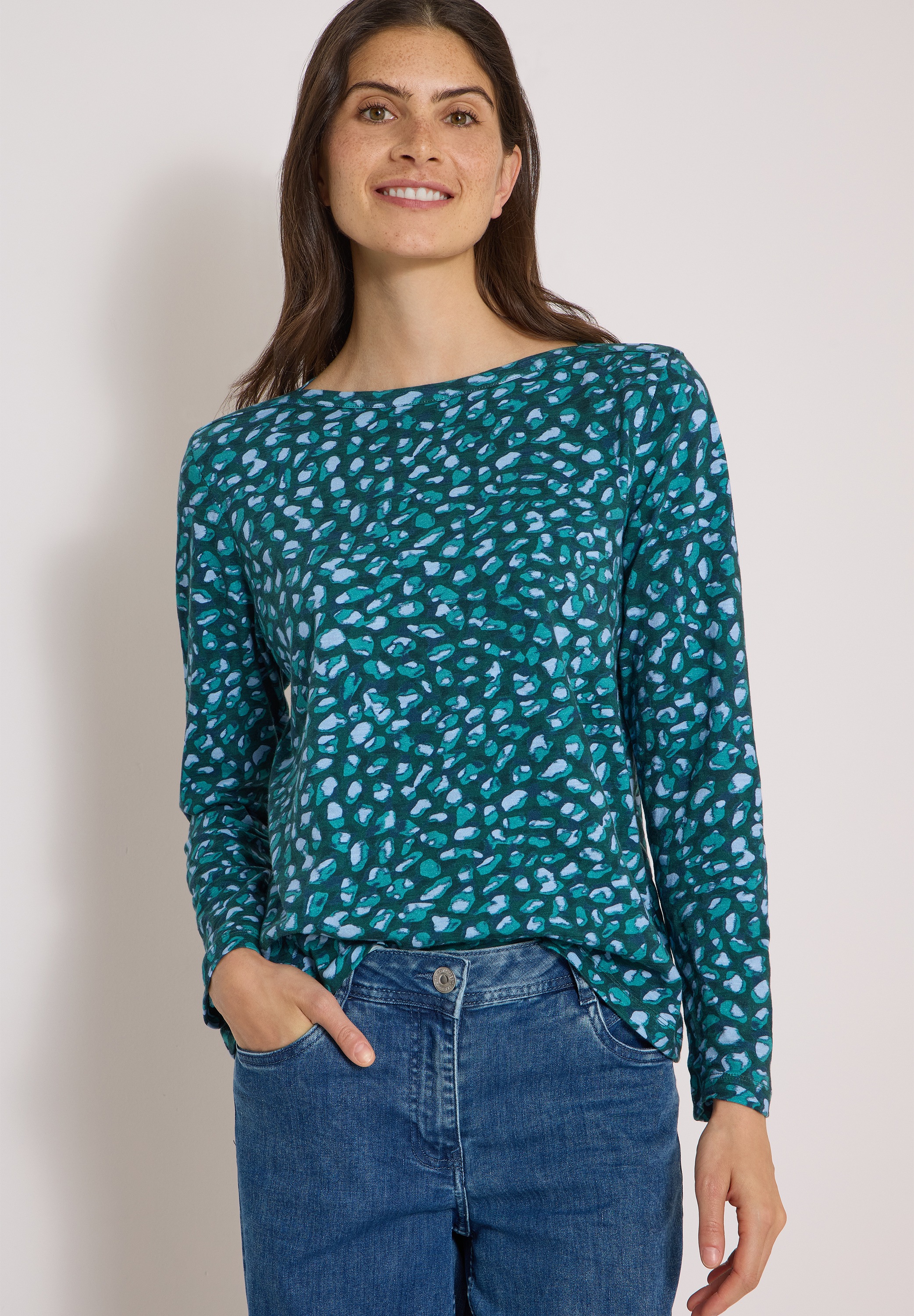 Cecil Langarmshirt aus reiner Baumwolle