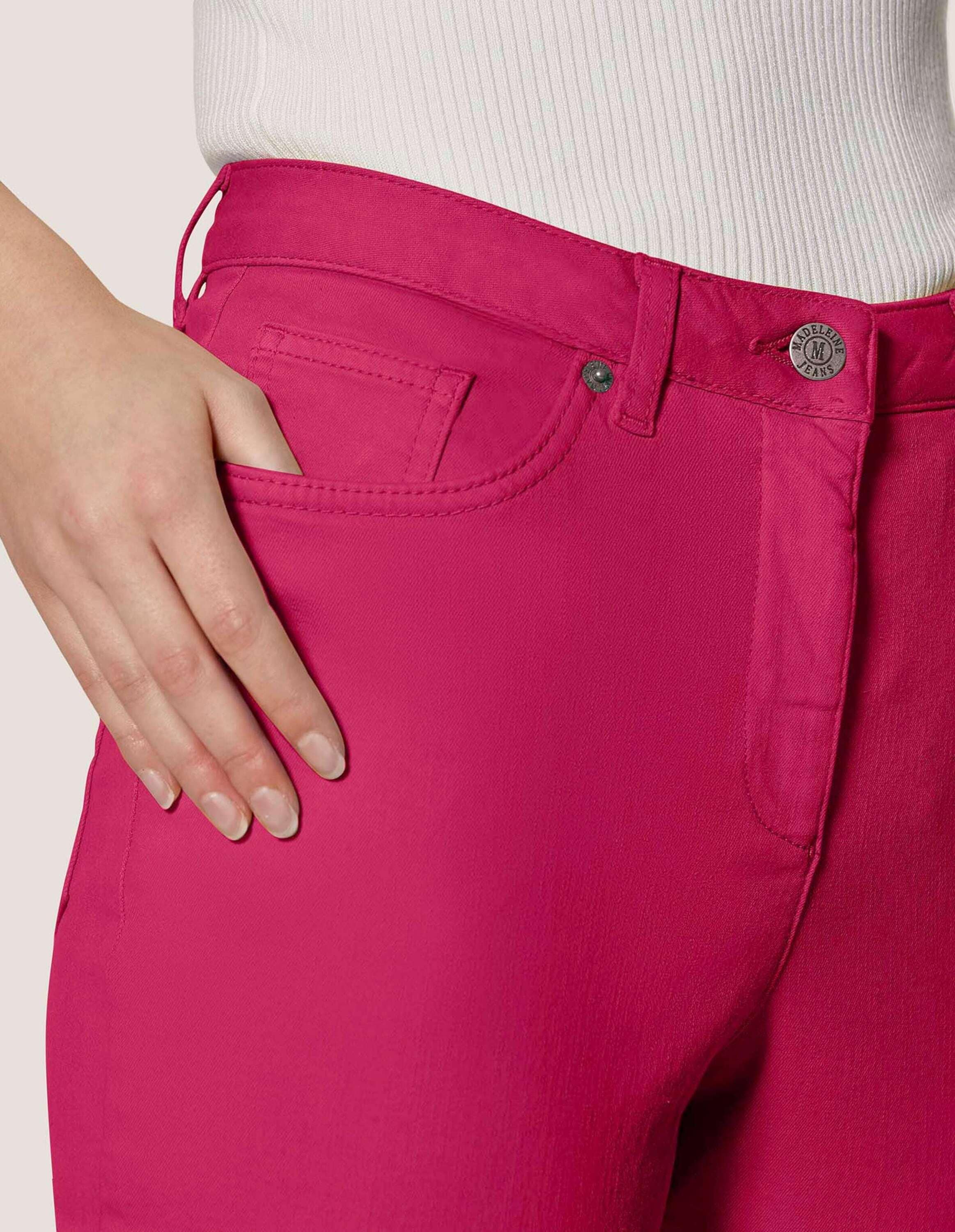 MADELEINE »Jeans Mid Waist Skinny-Hose mit Fransen« mit Fransensaum