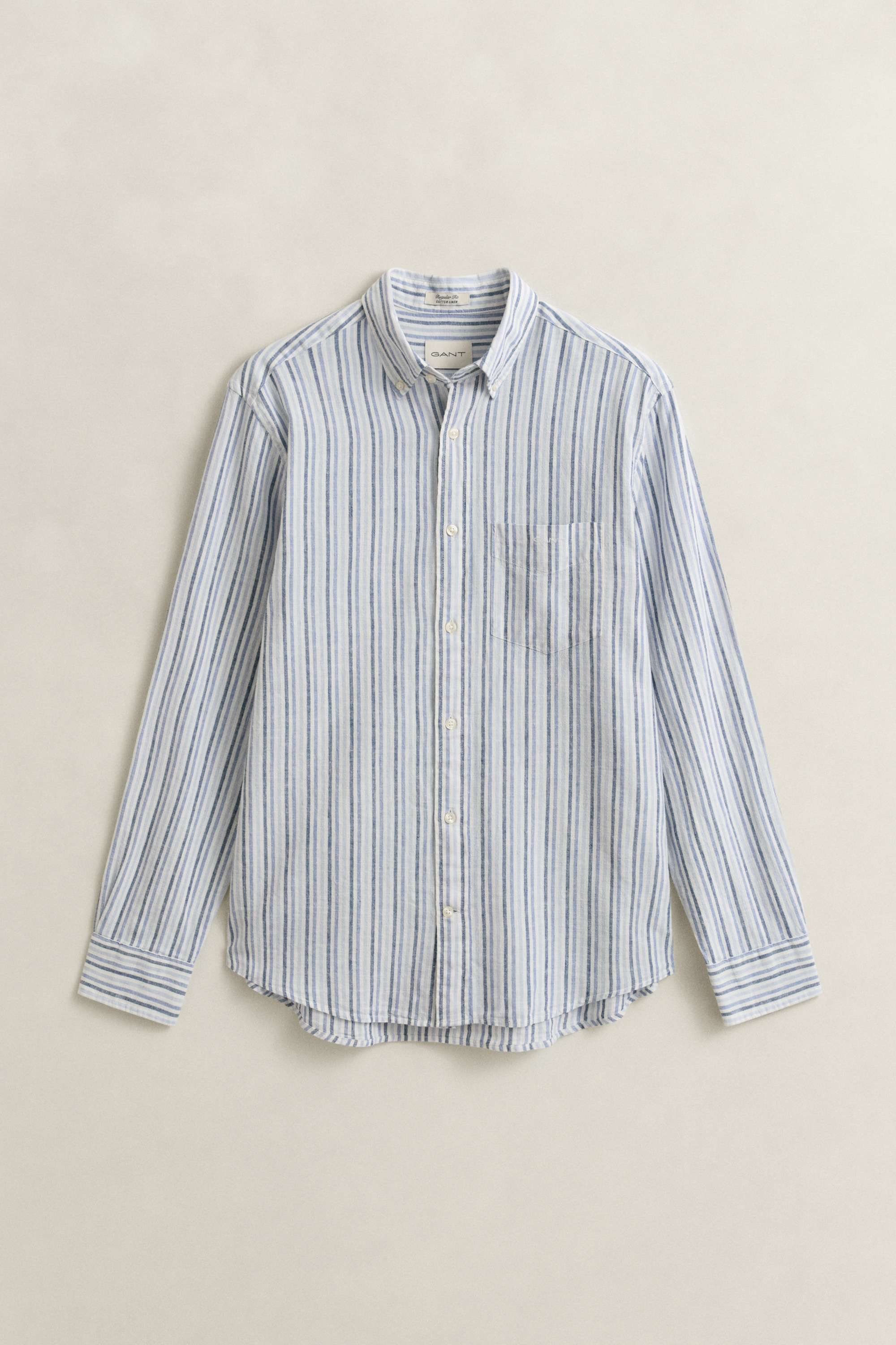 Gant Langarmhemd »REGULAR COTTON LINEN STRIPE« Regular fit mit Button-Down-Kragen