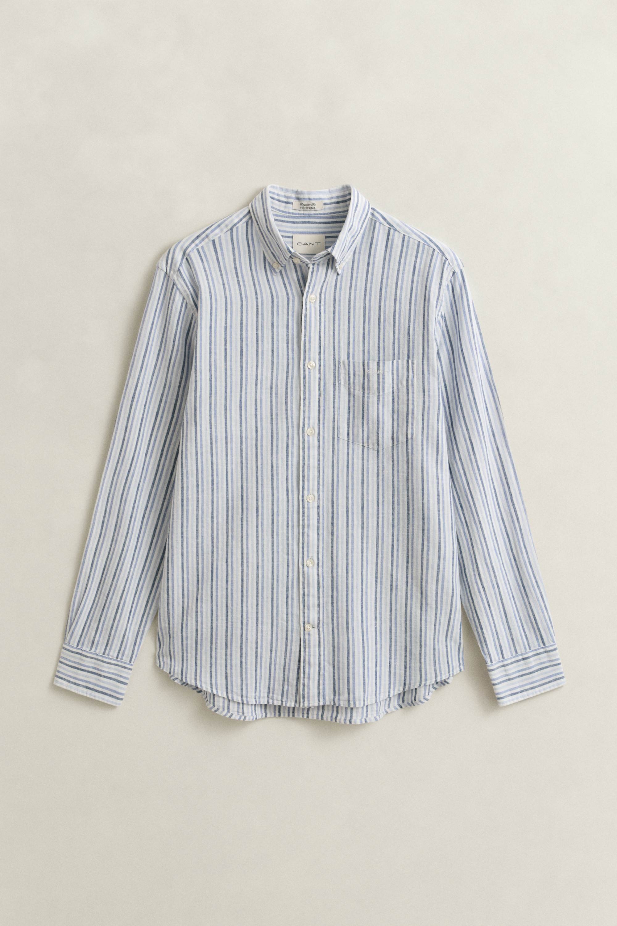 Thumbnail - Gant Langarmhemd "REGULAR COTTON LINEN STRIPE" Regular fit mit Button-Down-Kragen