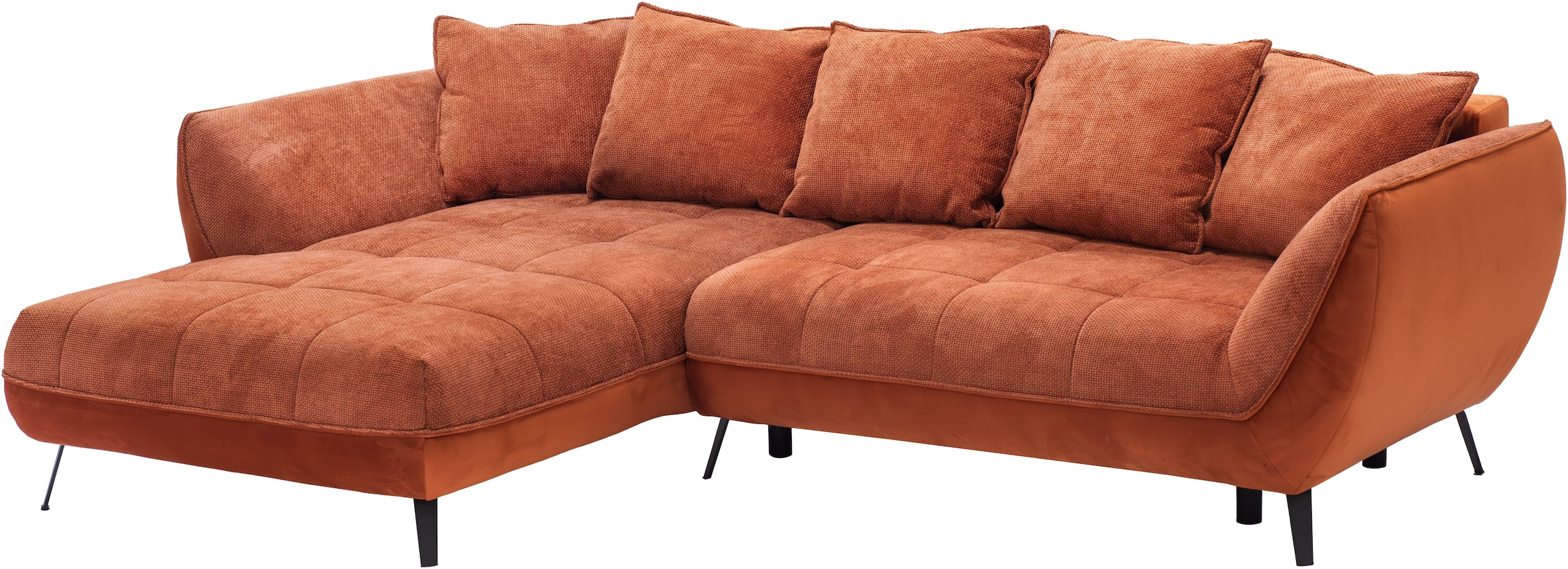 exxpo - sofa fashion Ecksofa »Midway mit einfacher Easy-Lift-Bettfunktion, bodenfrei und modern« inkl. Bettfunktion und praktischem Bettkasten, L-Form