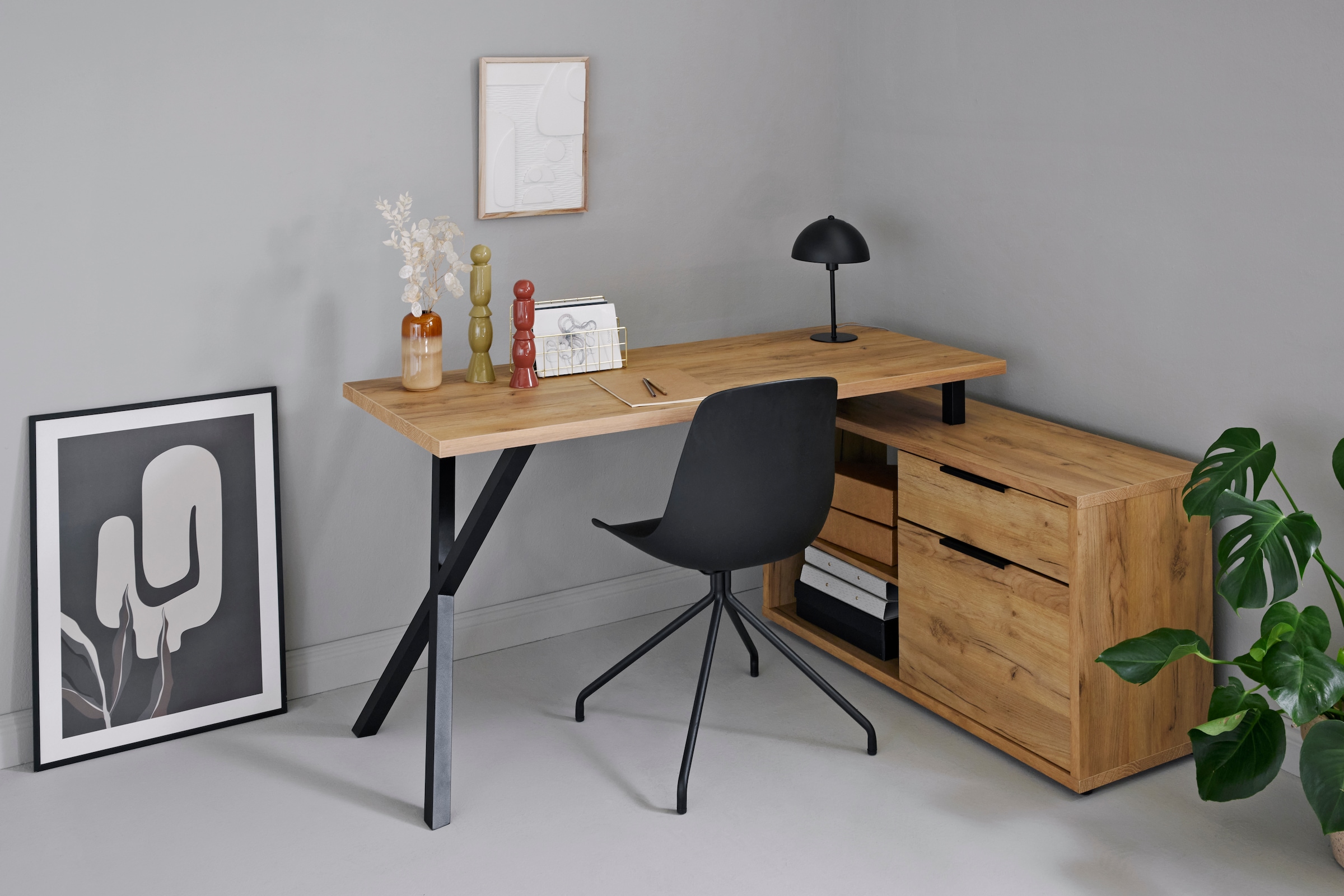 Jahnke Schreibtisch "X-TRA C 145 E" 1 Stk. tlg. Eckschreibtisch, wechselsei günstig online kaufen