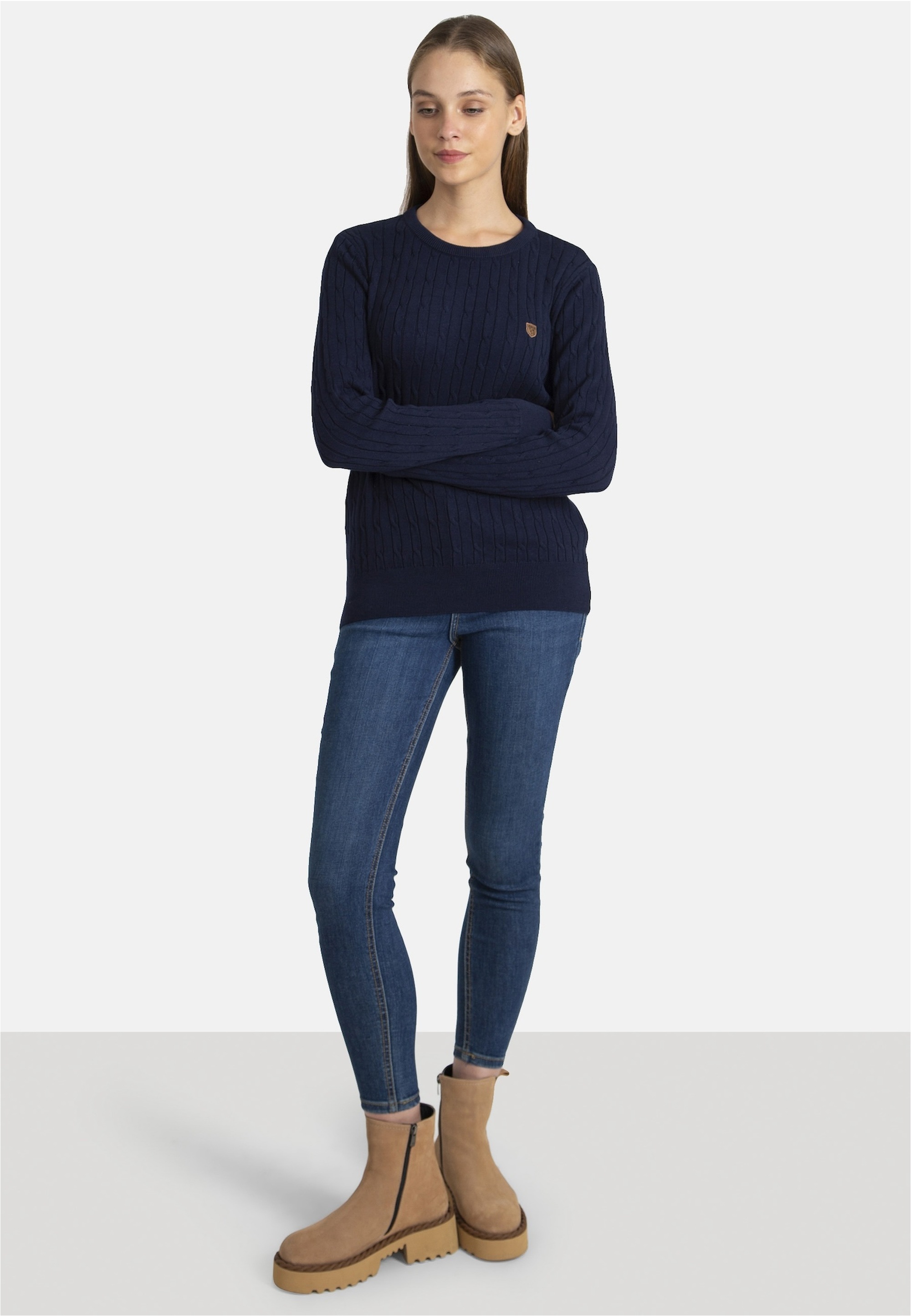 SIR RAYMOND TAILOR Strickpullover »Authen«, (1 tlg.), mit klassischem Rundhalsausschnitt
