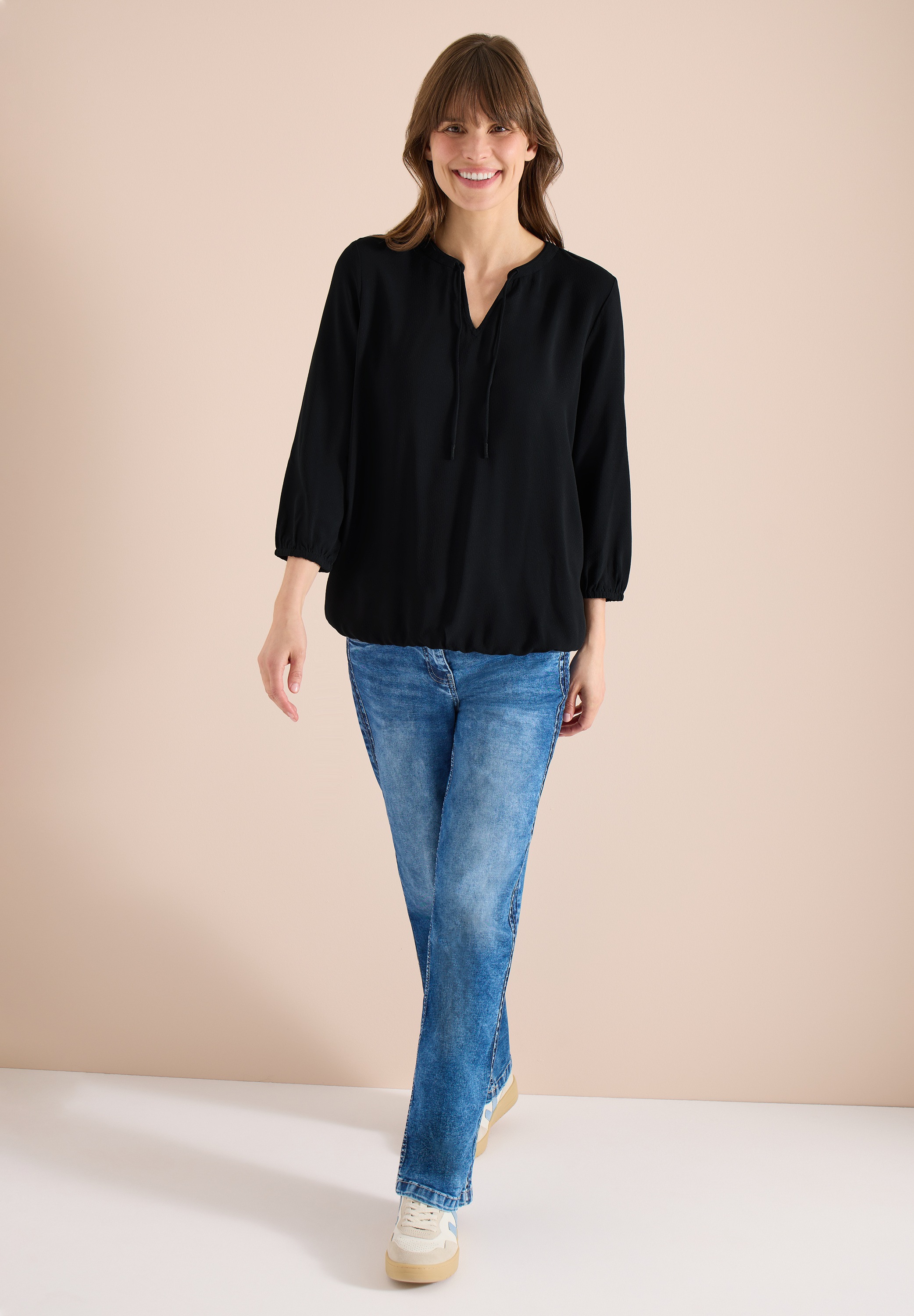 Cecil Long Sleeve Blouse Black XS 2