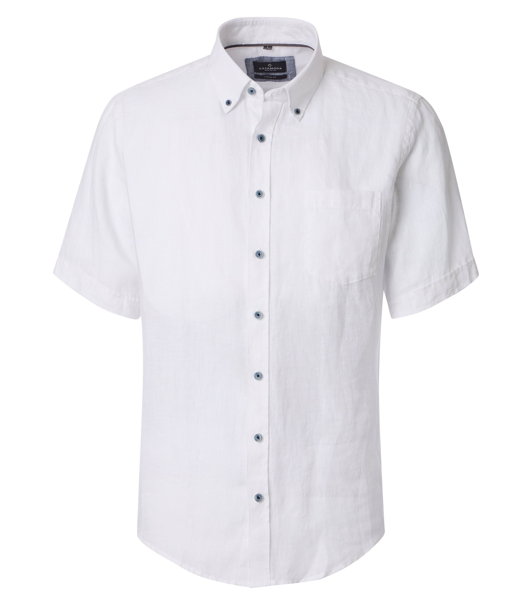 CASAMODA Kurzarmhemd »CASAMODA Leinenhemd Kurzarm uni«