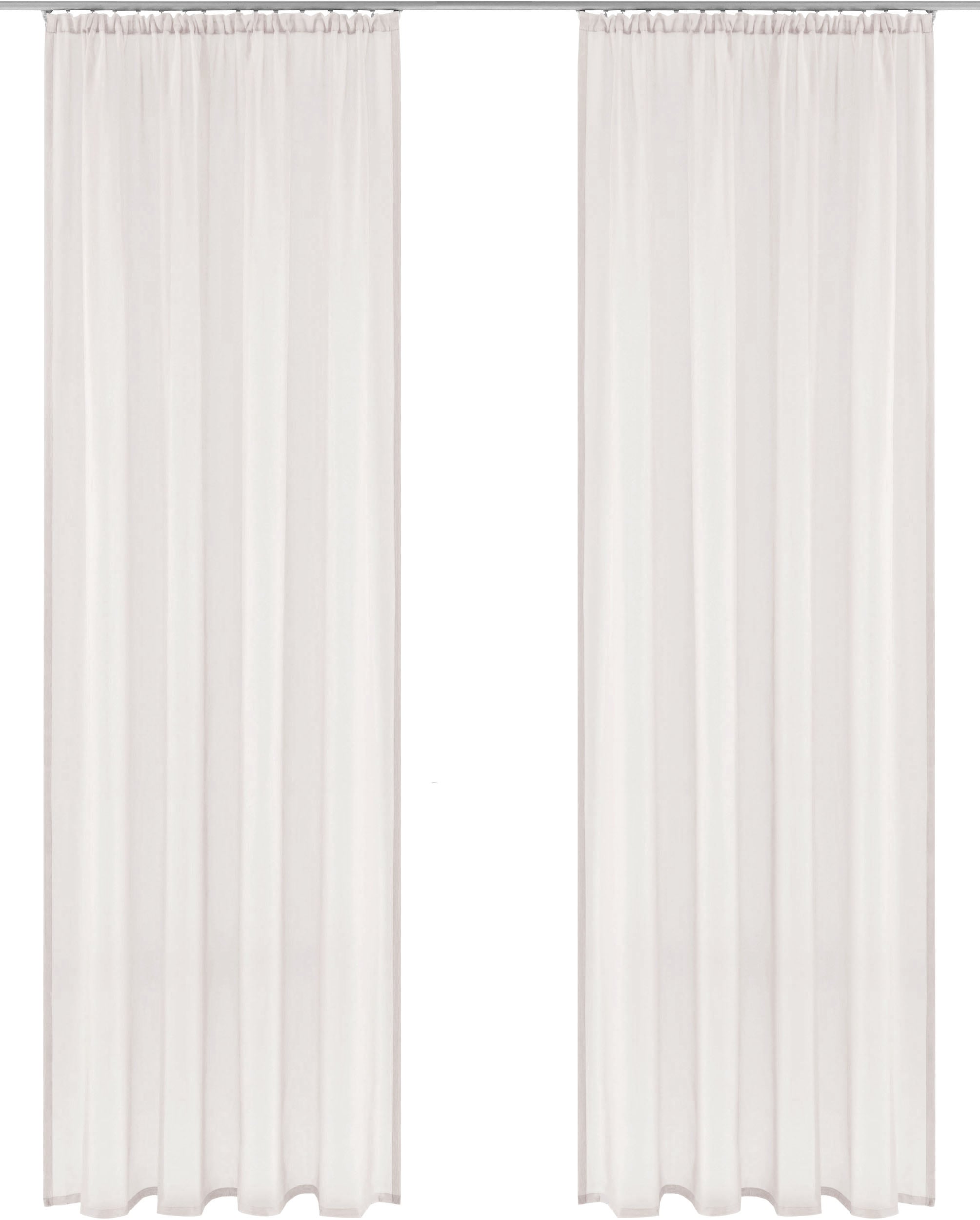 my home Gardine »XANA mit Ösen, Kräuselband oder Schlaufen«, (1 St.), Bestseller, einfarbig, 1 bzw. 2 Schals, pflegeleicht, Schal
