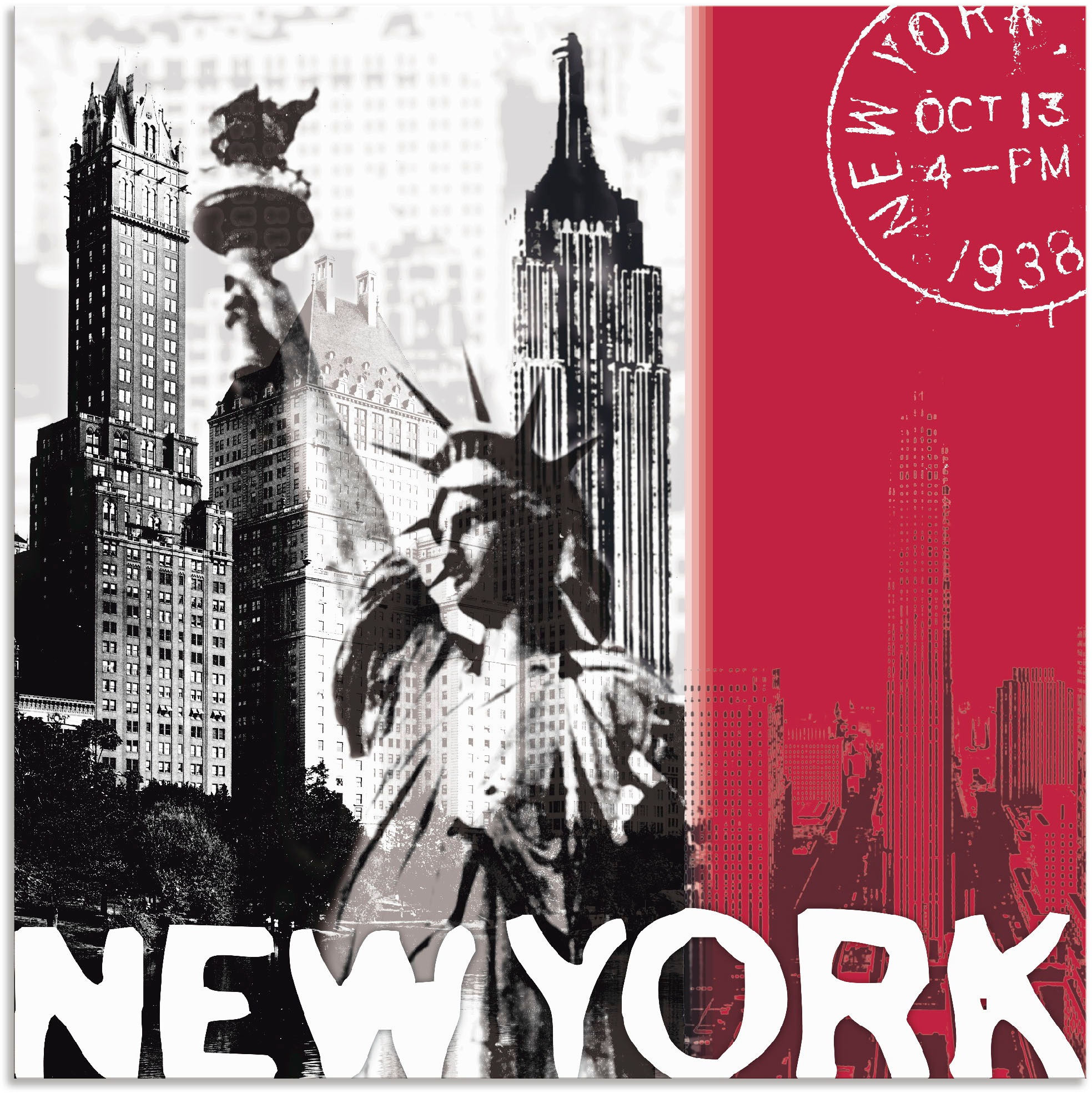 Artland Wandbild "New York", Gebäude, (1 St.), als Alubild, Outdoorbild, Le günstig online kaufen