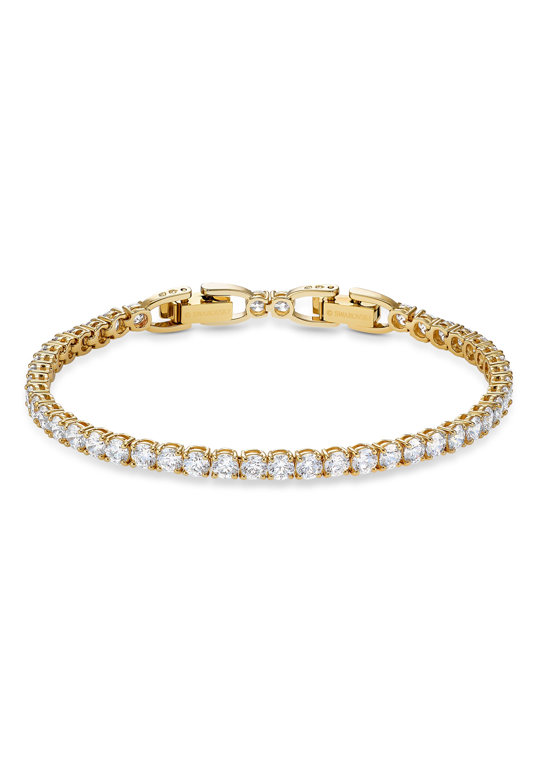 Swarovski Armband »Tennis Deluxe, weiss, vergoldet, 5511544«, mit Swarovski® Kristallen kaufen