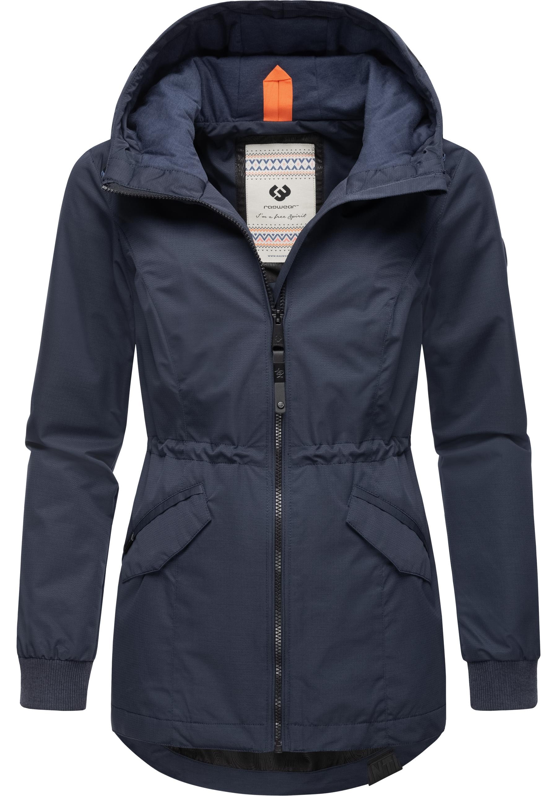 Ragwear Outdoorjacke »Dowey Tech«, mit Kapuze, stylische wasserdichte Übergangsjacke mit großer Kapuze