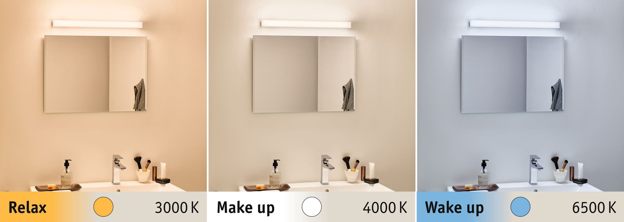 Paulmann Wandleuchte »Luno« 1 Stk. Tageslichtweiß Badezimmerleuchte