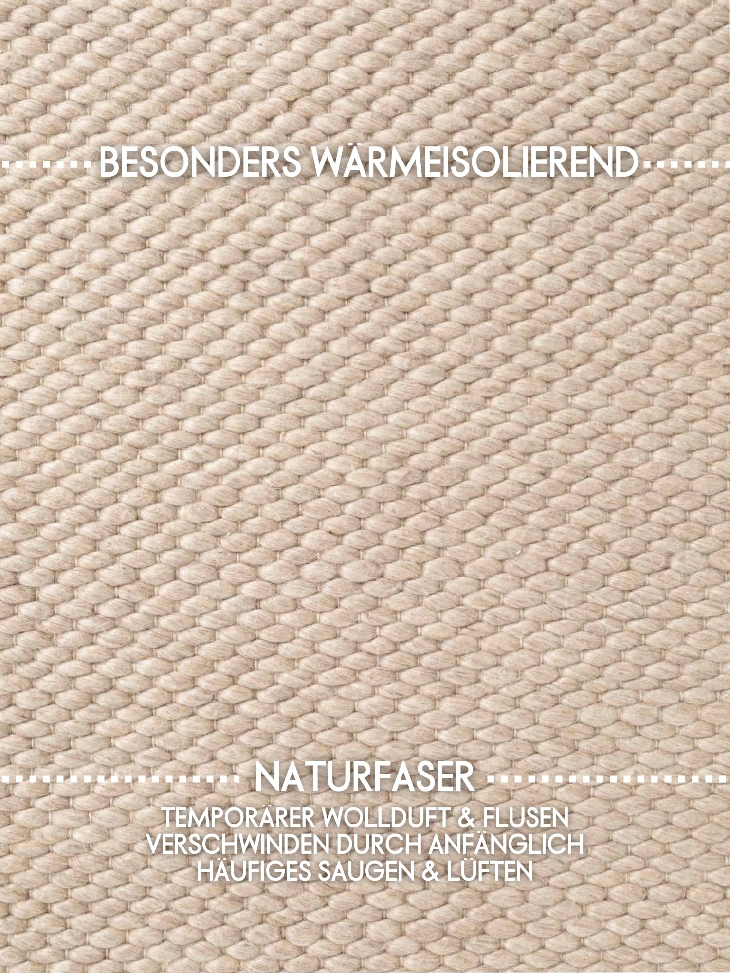 ELLE DECORATION Wollteppich »Beans« rechteckig 10 mm Höhe Handweb Teppich Wolle, Perlenstruktur, Wohnzimmer, Schlafzimmer, Flur