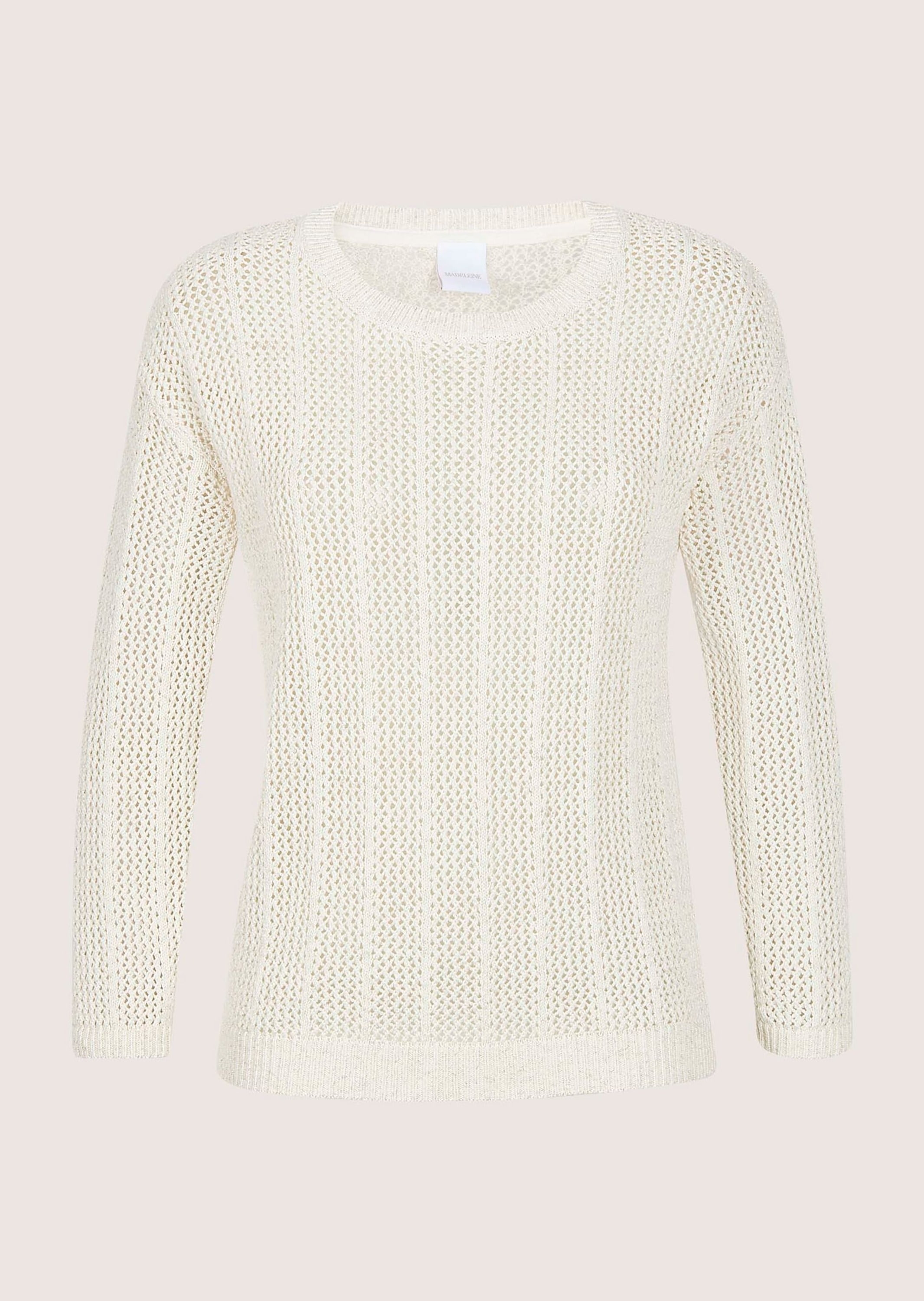 MADELEINE Longpullover "Ajourpullover Baumwollpullover mit Rundhals" Leicht günstig online kaufen