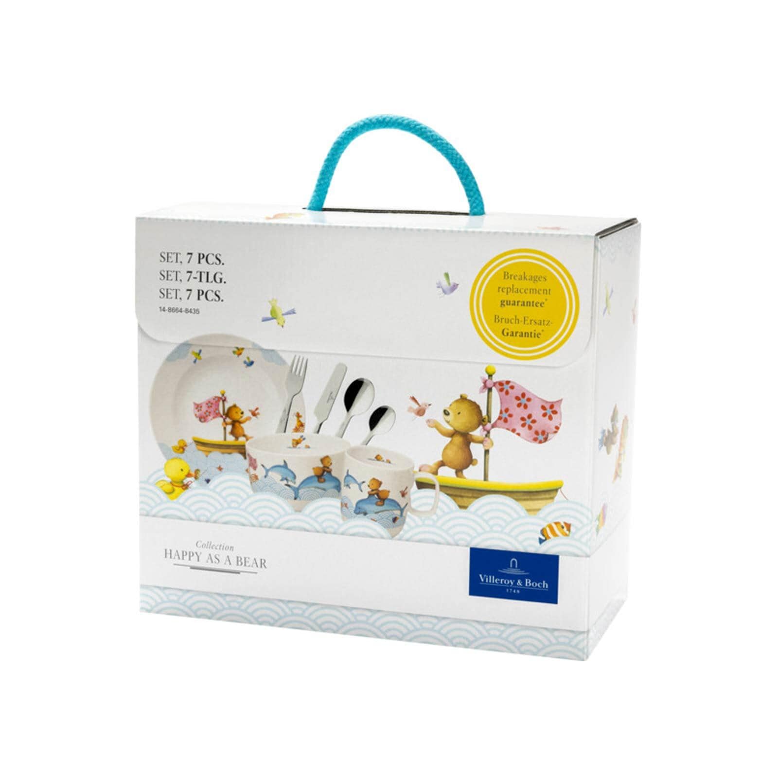 Villeroy & Boch Kindergeschirr-Set »Kindergeschirr Happy as a Bear 7er Set bunt« Spülmaschinenfest