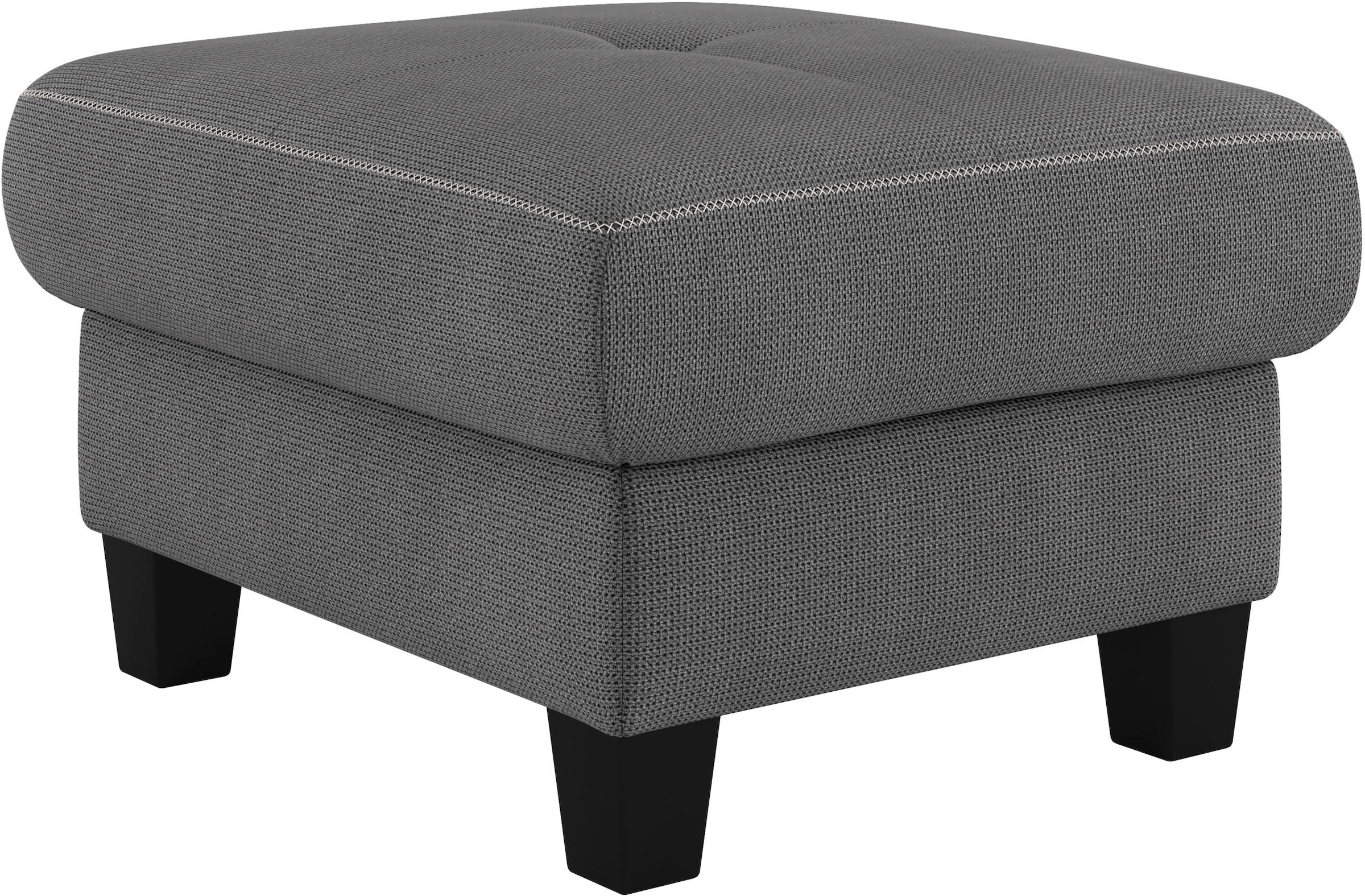 Places of Style Polsterhocker »Varese«, Kreuznaht in beige