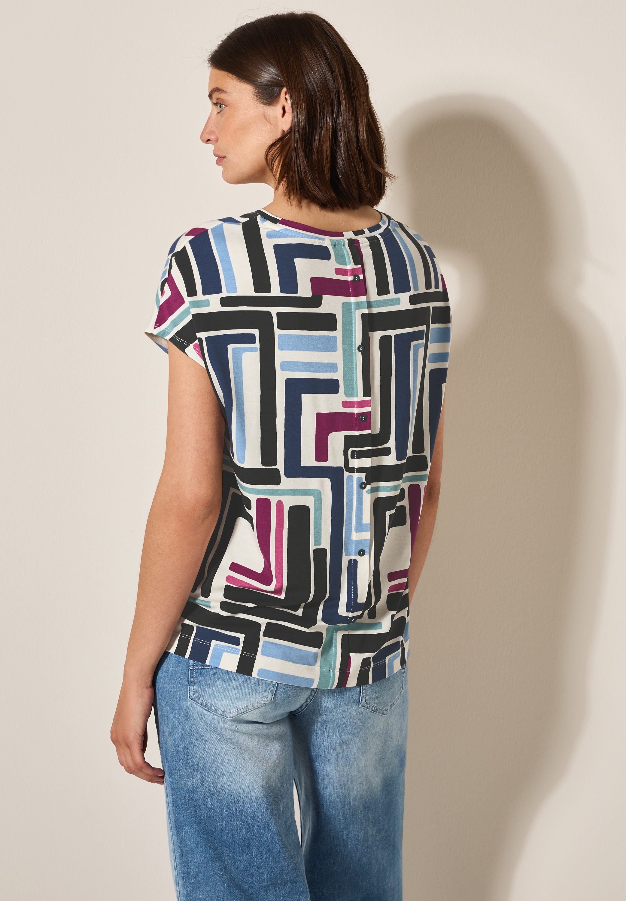 Cecil T-Shirt, mit Knopfleiste