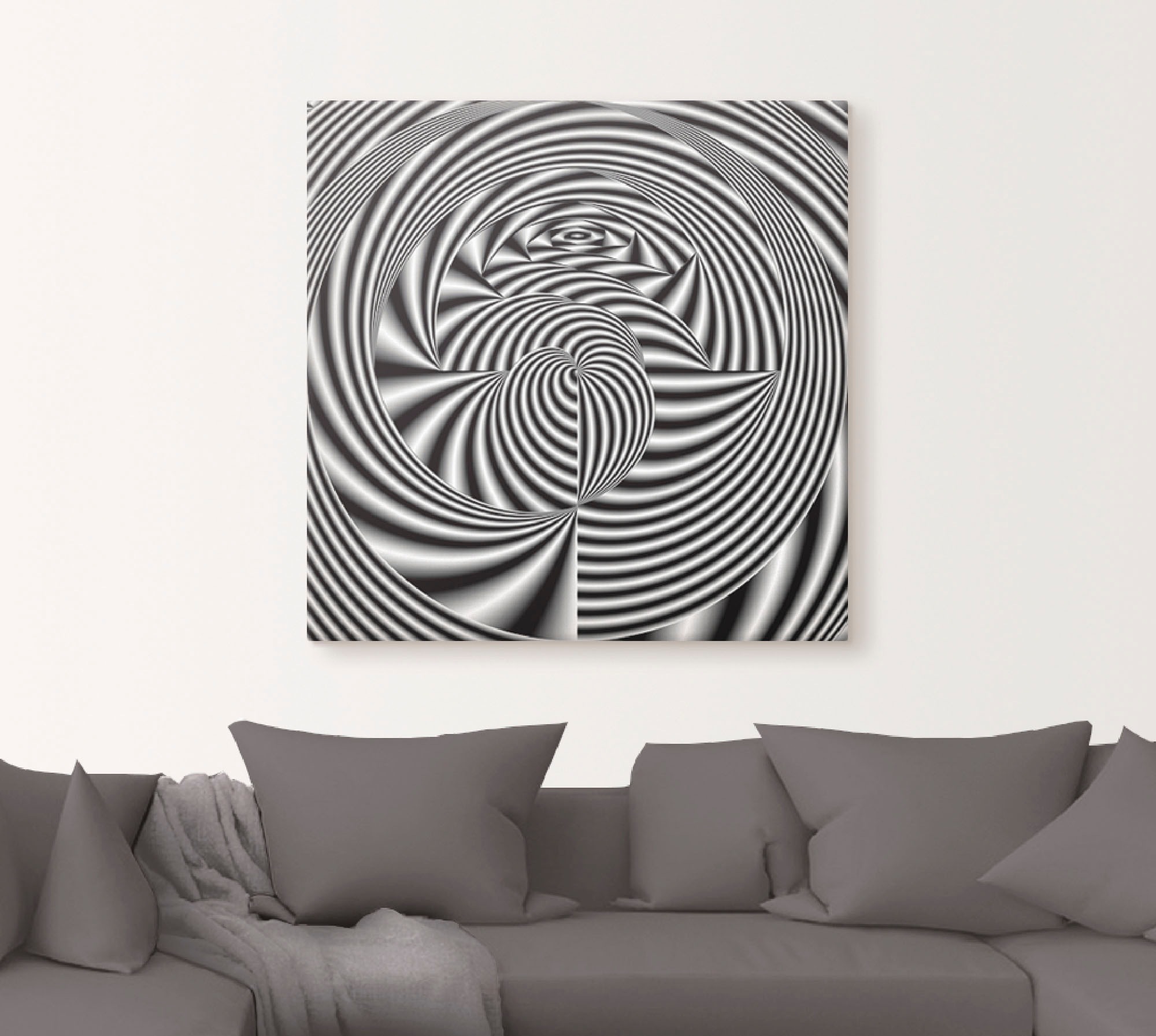 Artland Alu-Dibond-Druck »CNC monochrom«, Muster, (1 St.), für Innen- und Außenbereich geeignet, Outdoorbild