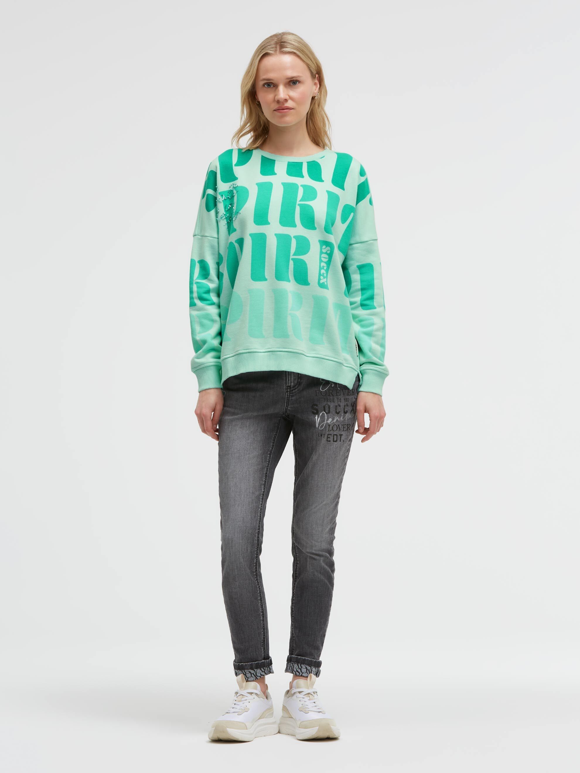 SOCCX Sweater , mit Pailletten-Schriftzug

