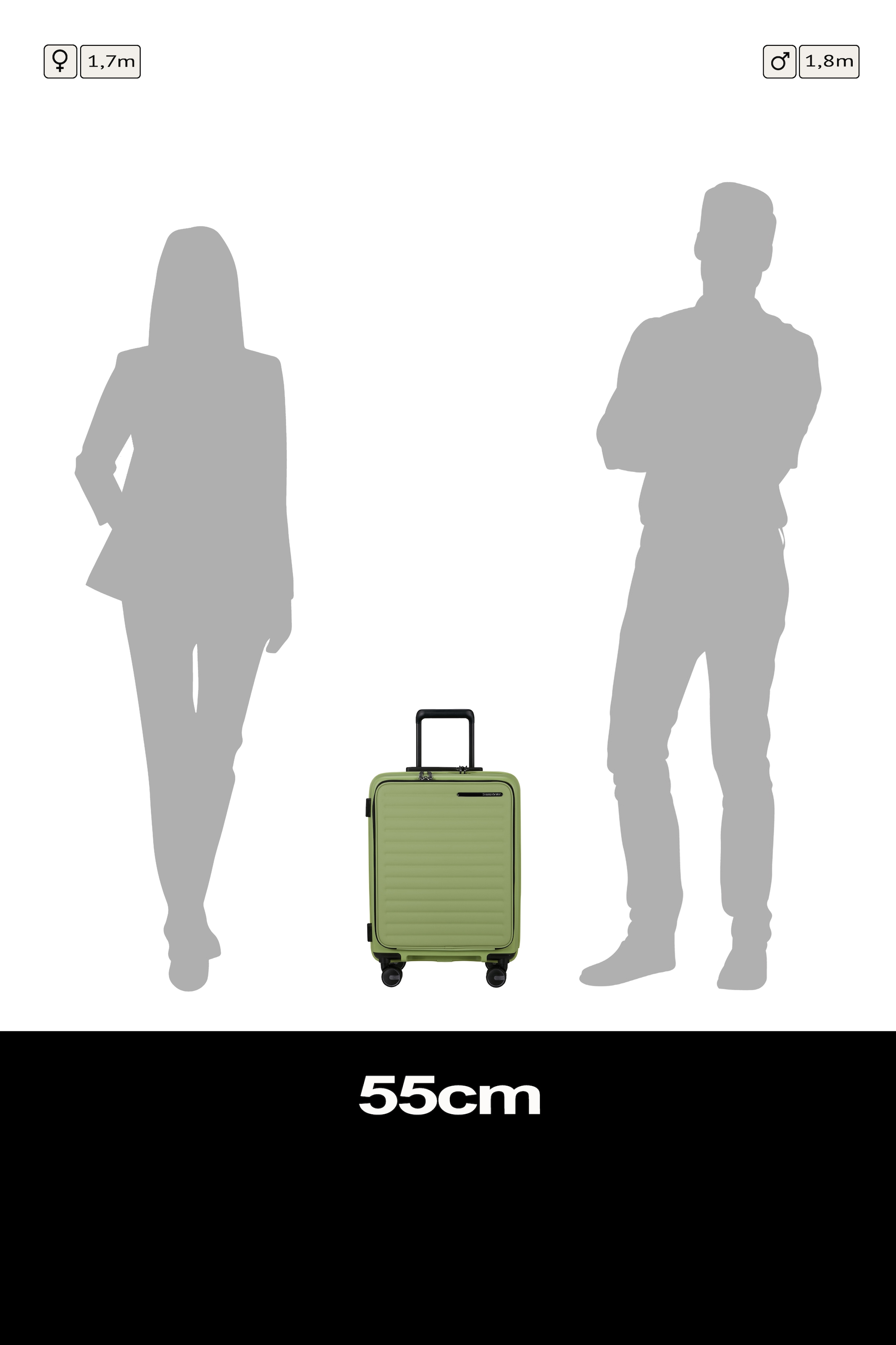Samsonite Hartschalen-Trolley »RESTACKD, verschiedene Größen und Farben« mit Packtaschen,  42 l 4 Rollen für Urlaub, Reise, Ferien und Geschäftsreise, mit Volumenerweiterung