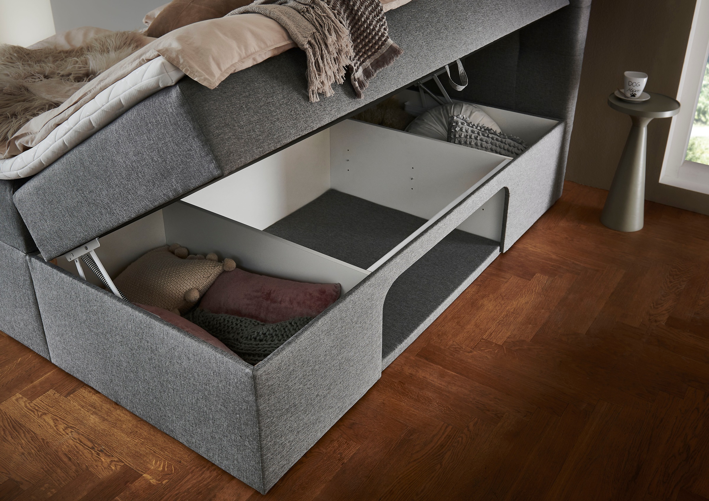 Places of Style Boxbett »Carolin«, mit Nische inkl. gepolsterter Unterlage für Haustiere