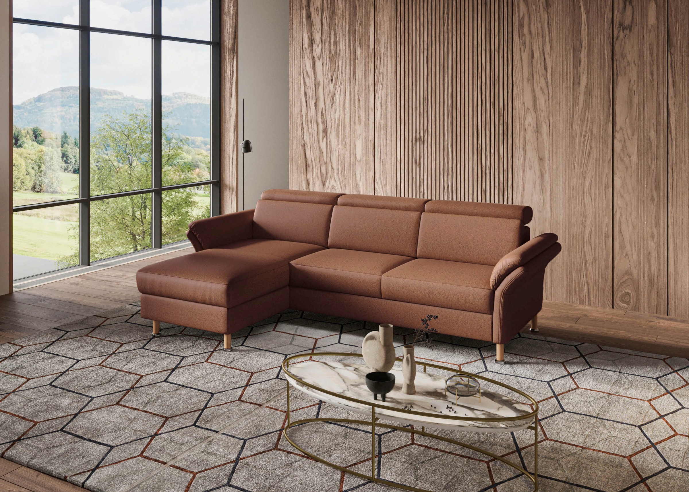 Home affaire "Calypso L-Form" mit motorischen Funktionen im Sofa und Recami günstig online kaufen