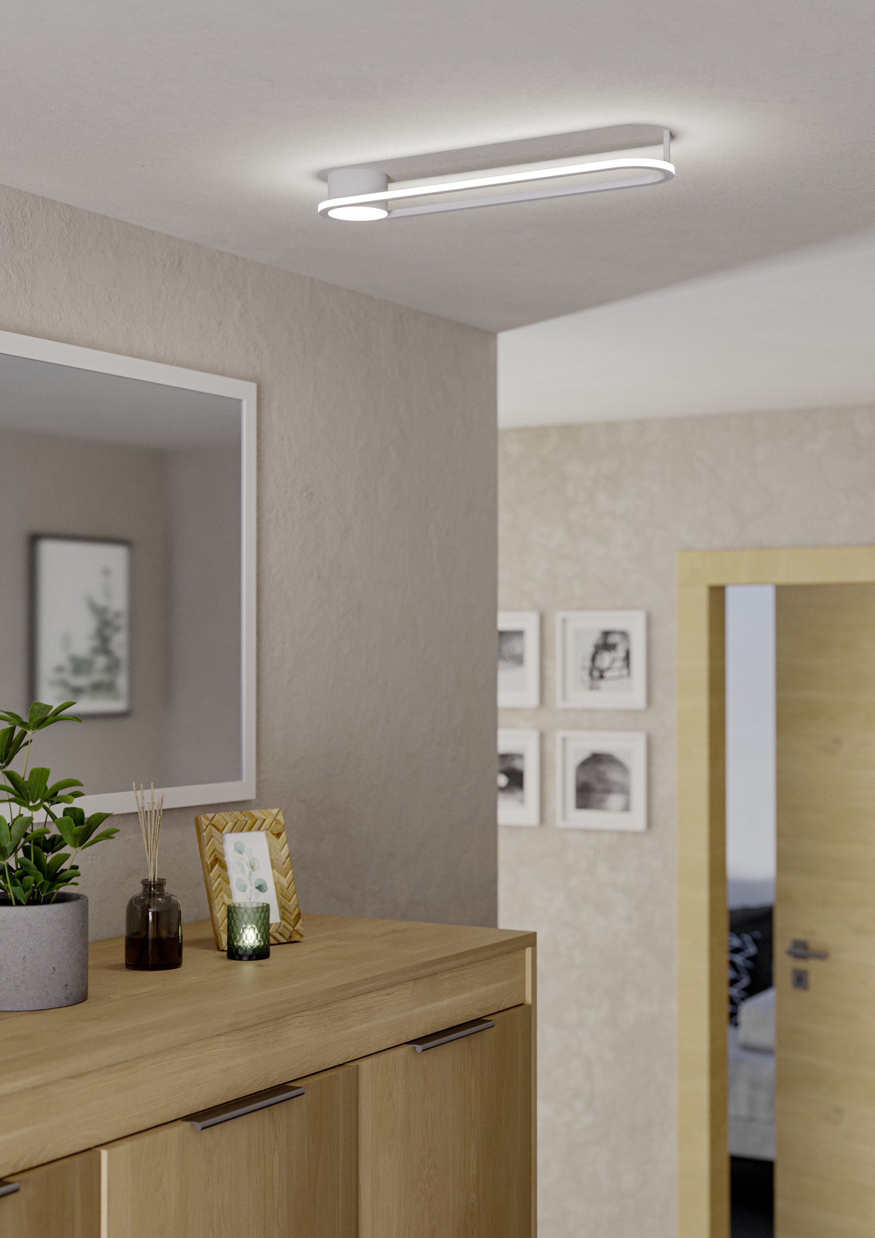 EGLO LED Deckenleuchte »COLLECORVINO Deckenlampe - Alu, Stahl - LED - 24W - IP20« LED-Modul 1 Stk. Kaltweiß | Neutralweiß | Warmweiß Wohzimmerlampe, Esszimmerlampe, Flur, Schlafzimmer, L50 x B12,5 x H6cm