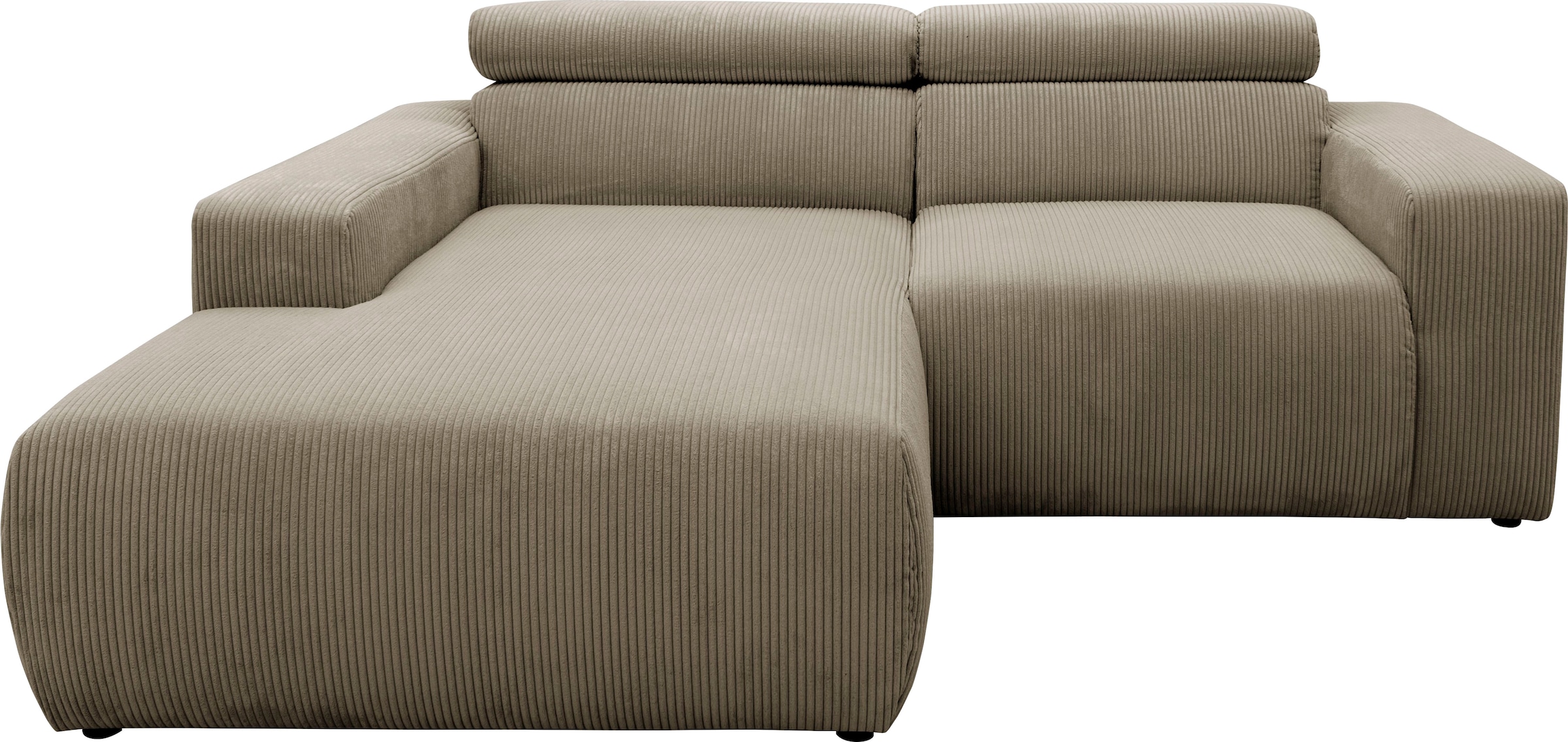 DOMO collection Ecksofa "Brandon B/T/H: 214/100/80 cm, L-Form", Cord, schla günstig online kaufen