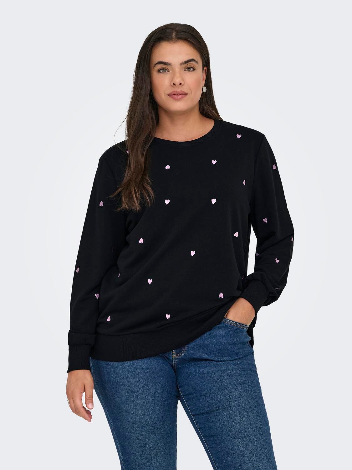 ONLY CARMAKOMA Sweatshirt »CARMIA LS O-NECK SWEAT JRS«
