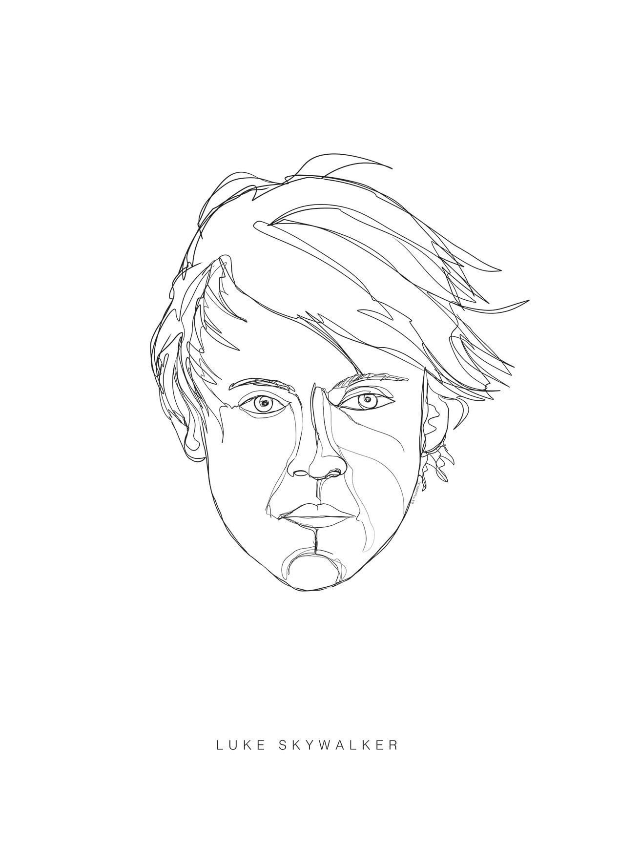 Komar Bild "Star Wars Classic Force Faces Luke", Star Wars, (1 St.), Wandbi günstig online kaufen