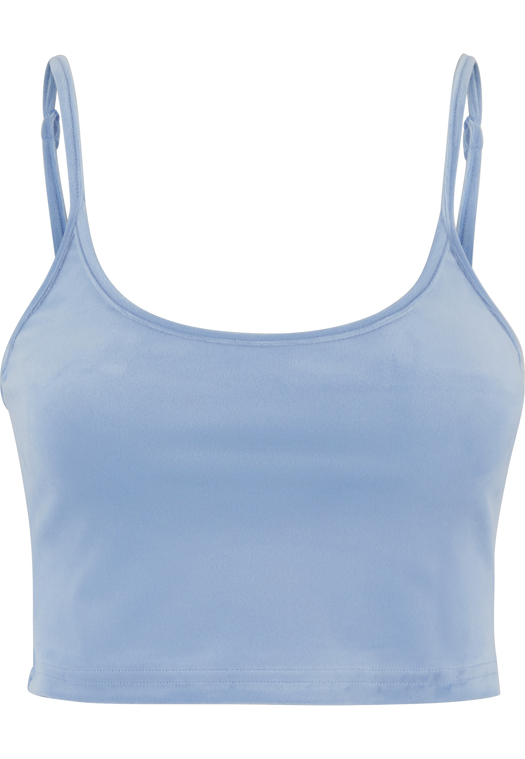 URBAN CLASSICS Muskelshirt "Urban Classics Ladies Short Velvet Top" 1