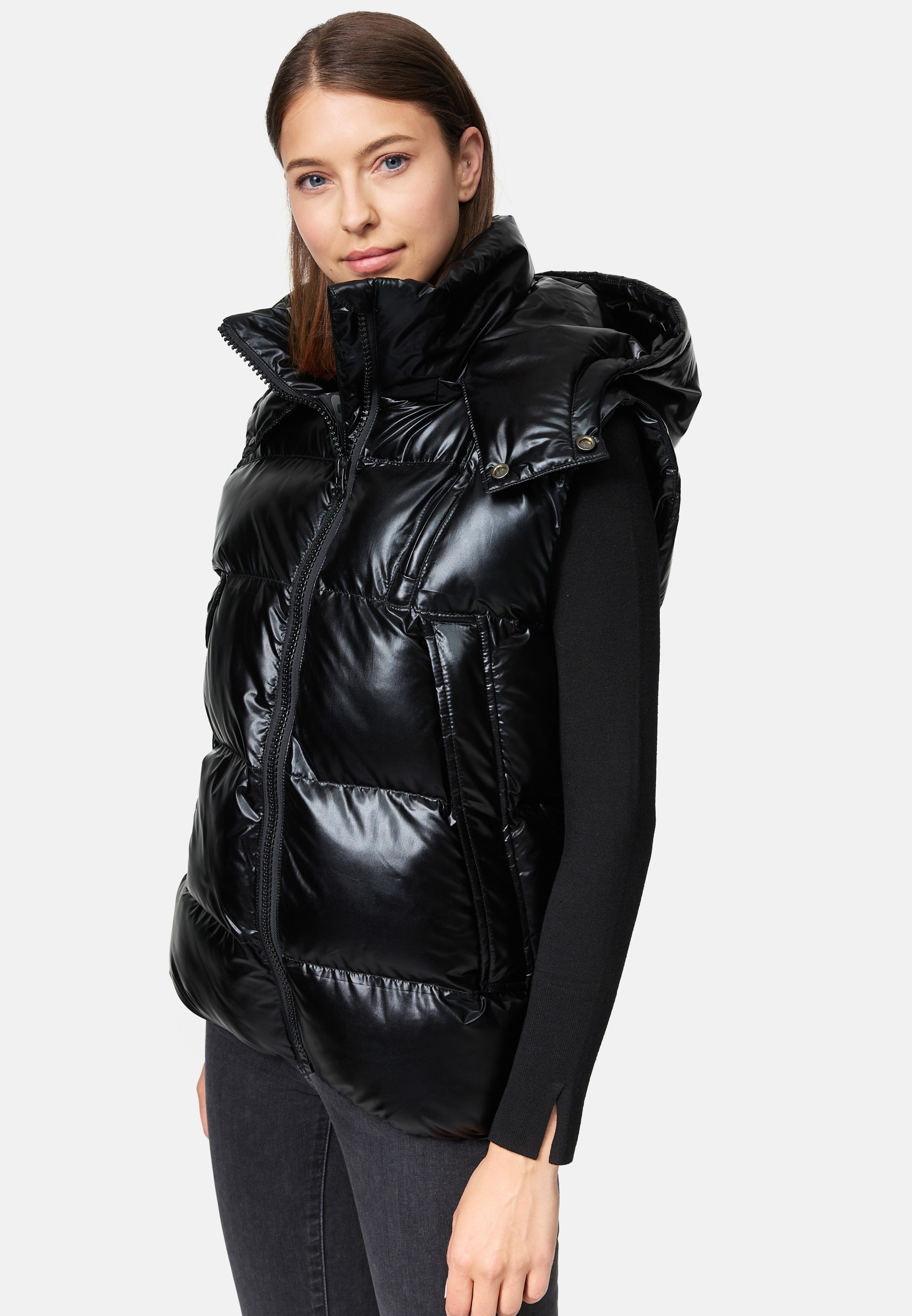 trueprodigy Steppweste »Darko F Reflektierender Innenkragen Kapuze extra große Seitentaschen«