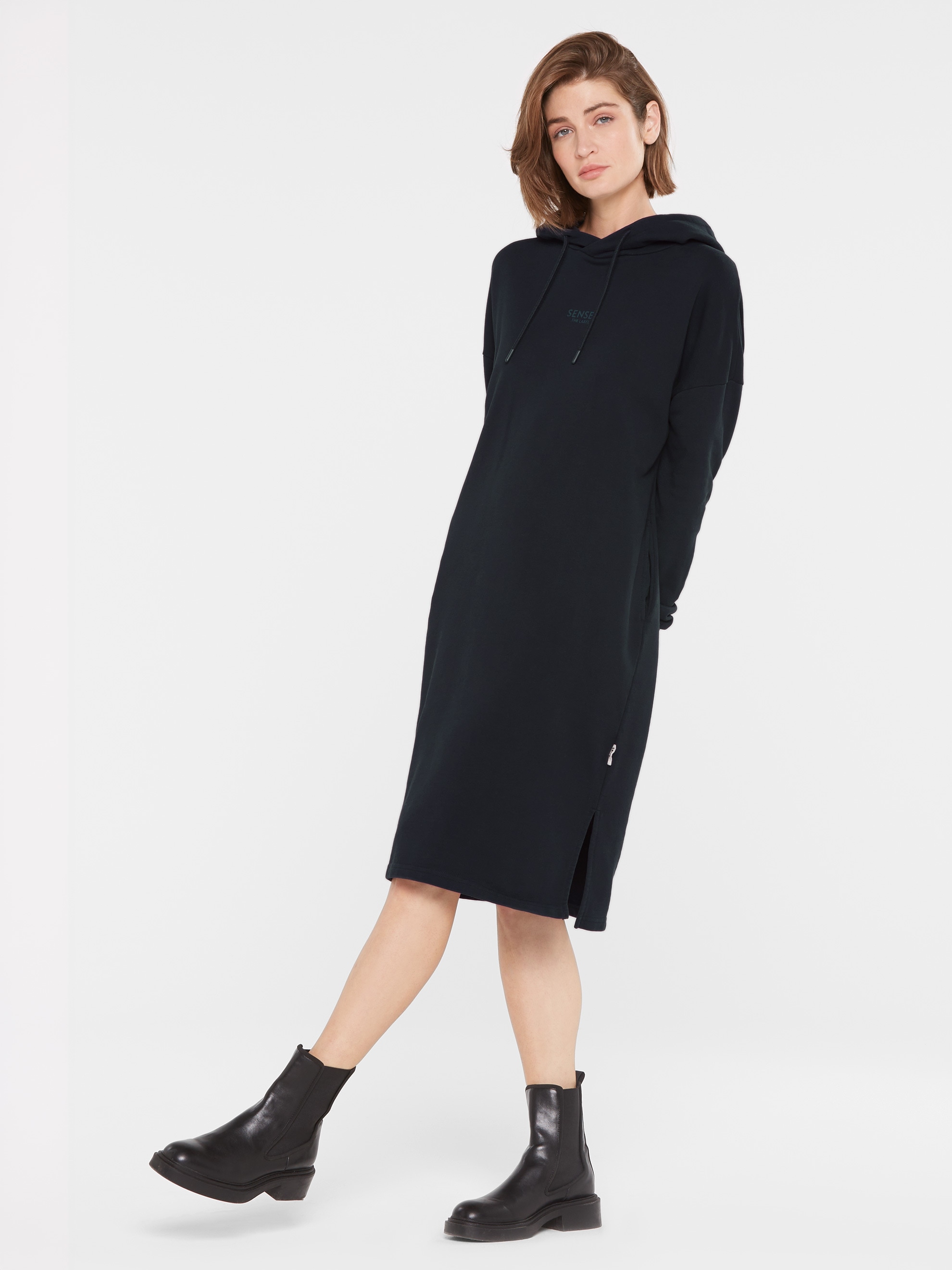 SENSES.THE LABEL Sweatkleid Ohne Taschen aus Baumwolle