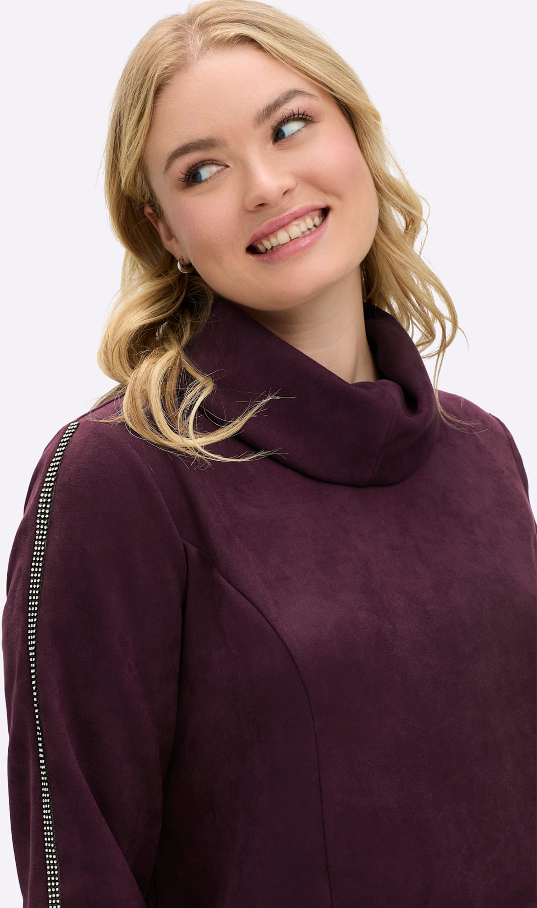 Thumbnail - Sheego A-Linien-Kleid "Velours-Kleid"