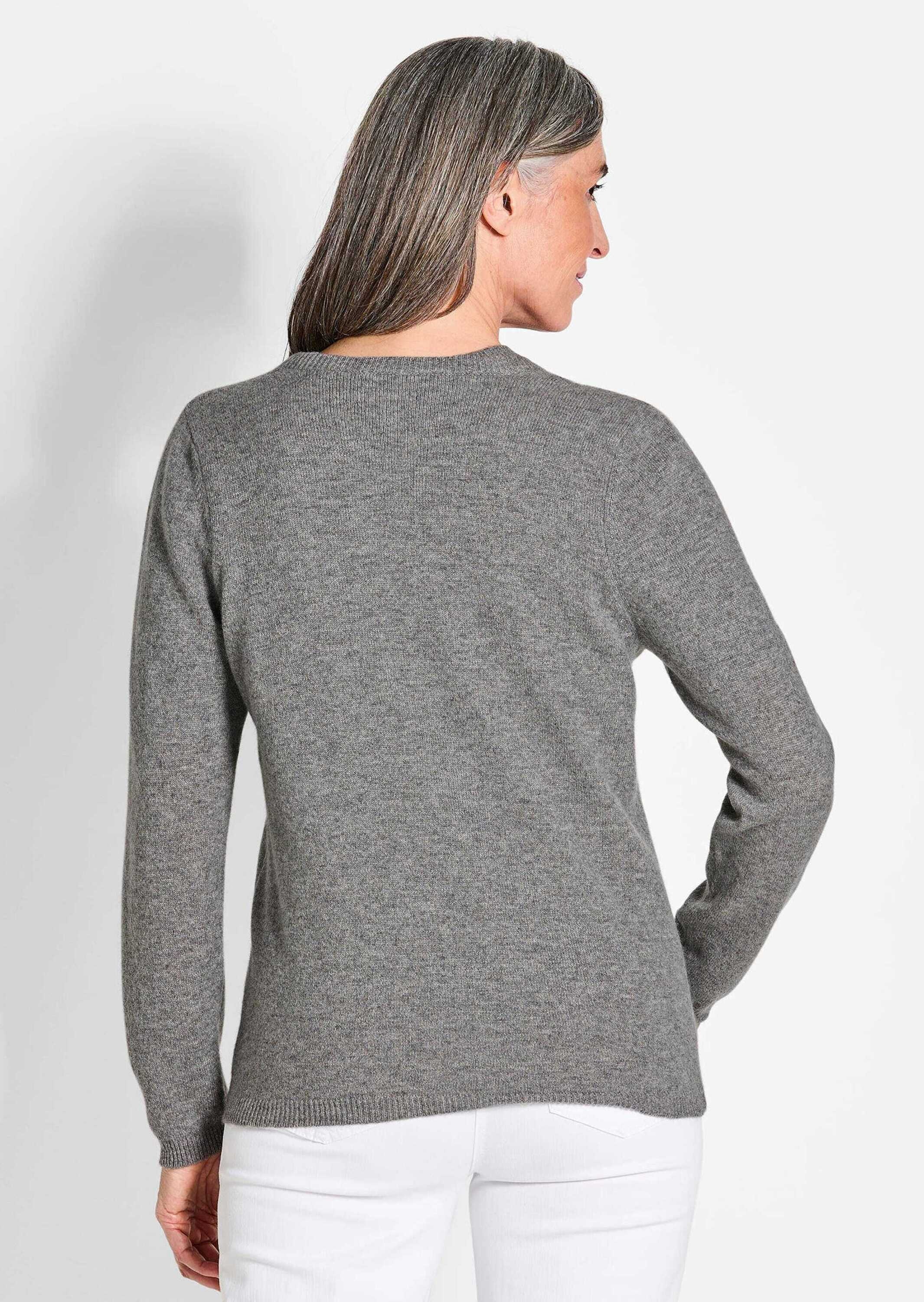 GOLDNER Strickjacke »Kurzgröße Kaschmirstrickjacke mit Rundhalsausschnitt«