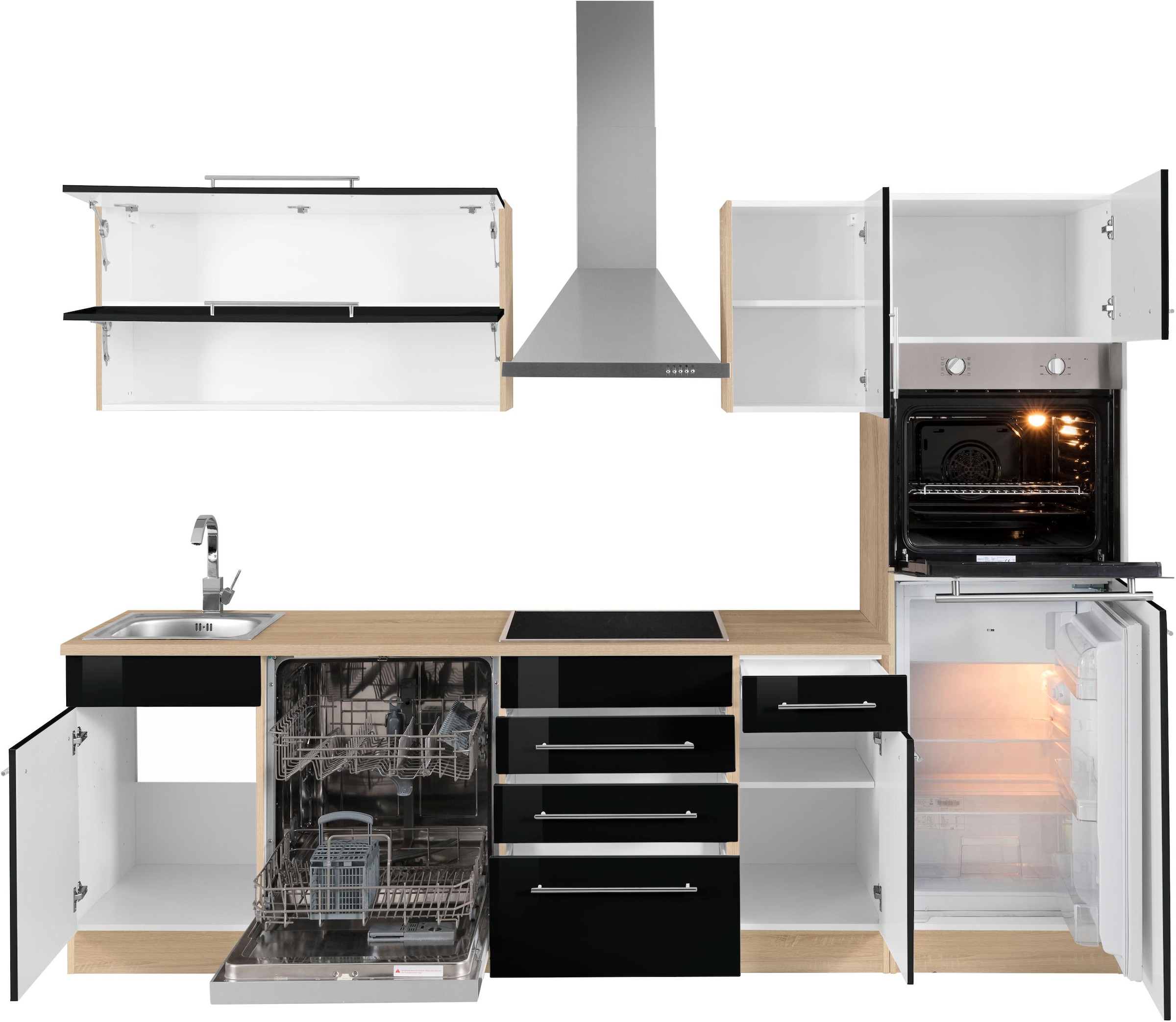 KOCHSTATION Küchenzeile »KS-Eton«, mit E-Geräten, Breite 270 cm