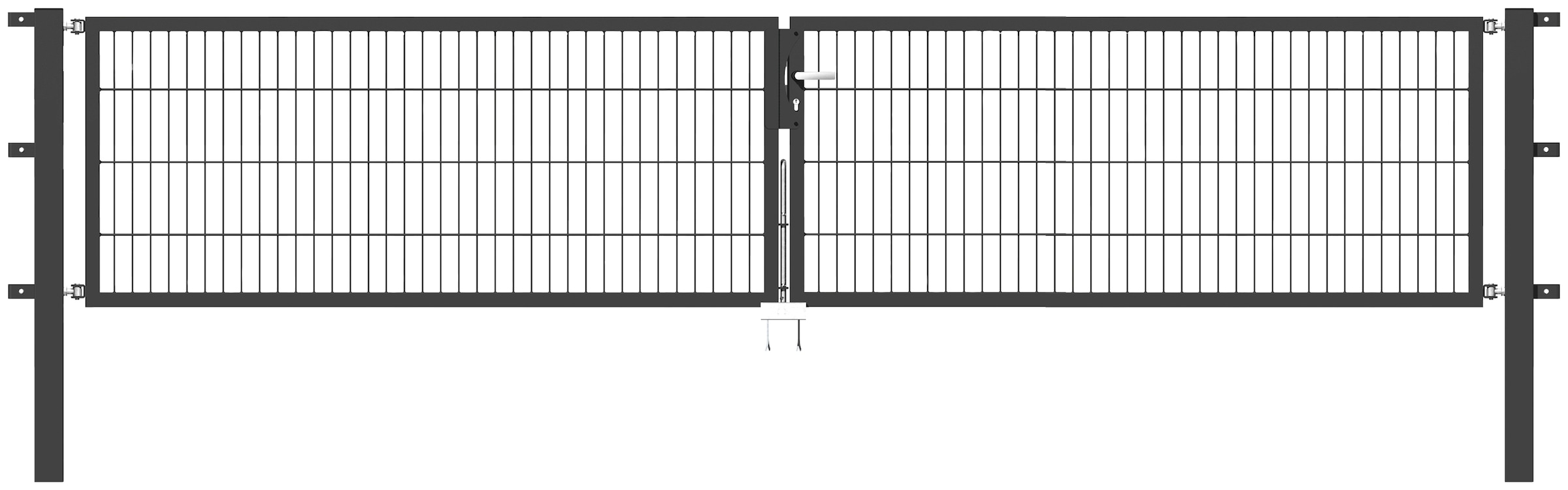 Alberts Zaundoppeltür "Flexo", 400 cm Breite, in versch. Höhen