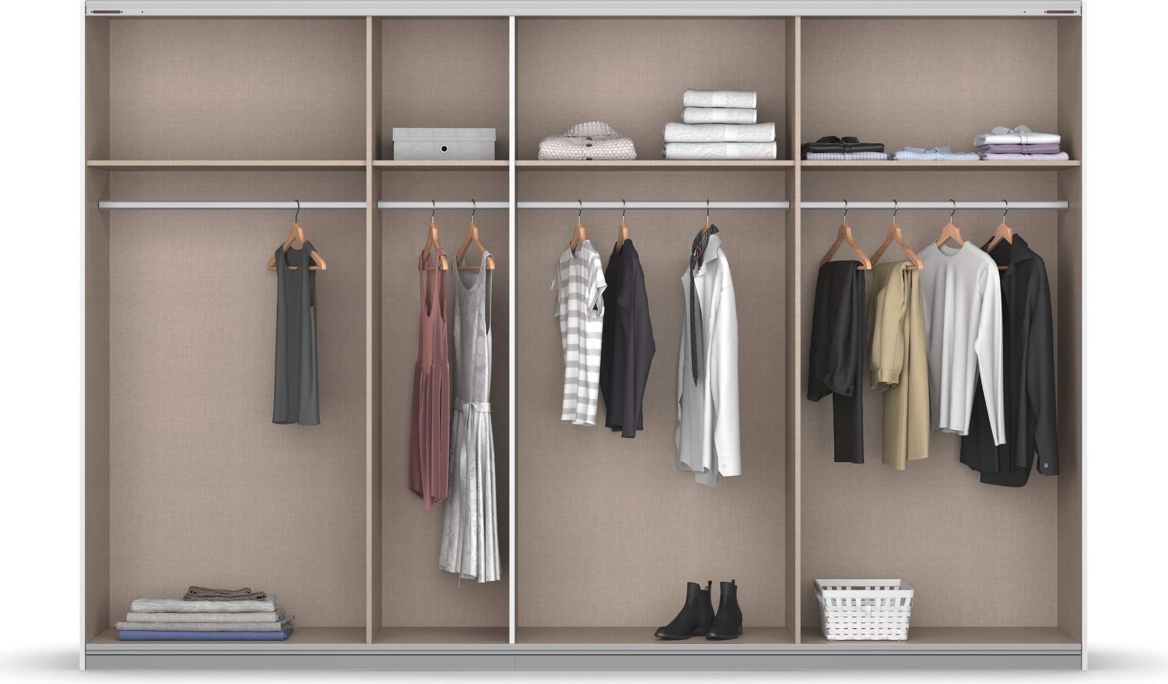 Thumbnail - rauch Schwebetürenschrank "Kleiderschrank Schrank Garderobe Wäscheschrank Ankleide OTELI" Breiten 203/271/315/360 cm Höh...