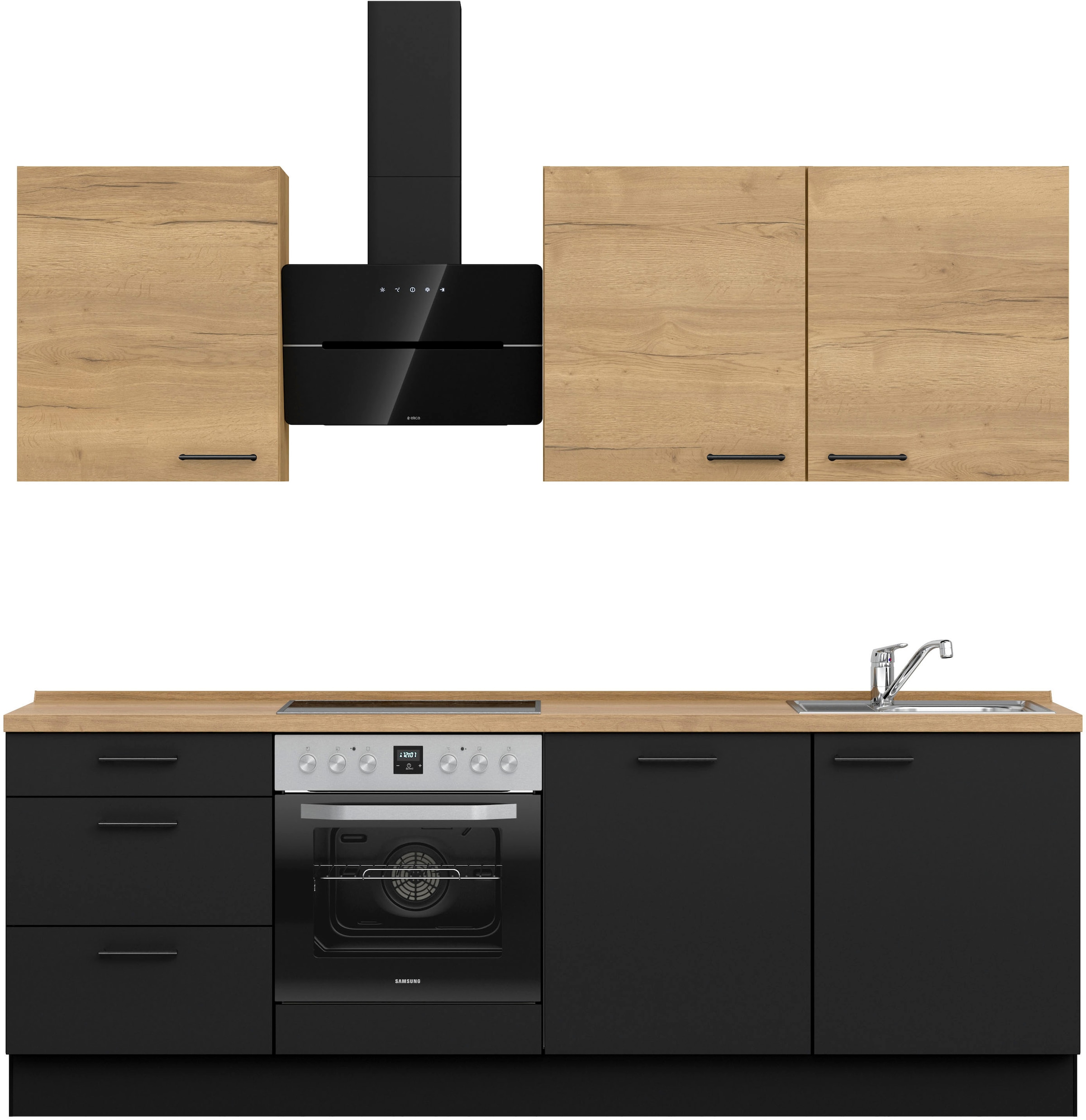 nobilia ""MIAMI", NEU: individuell anpassbar mit gratis Profi-Beratung" vormontiert, Breite 240 cm, Ausrichtung wählbar, wahlw. mit E-Geräten
