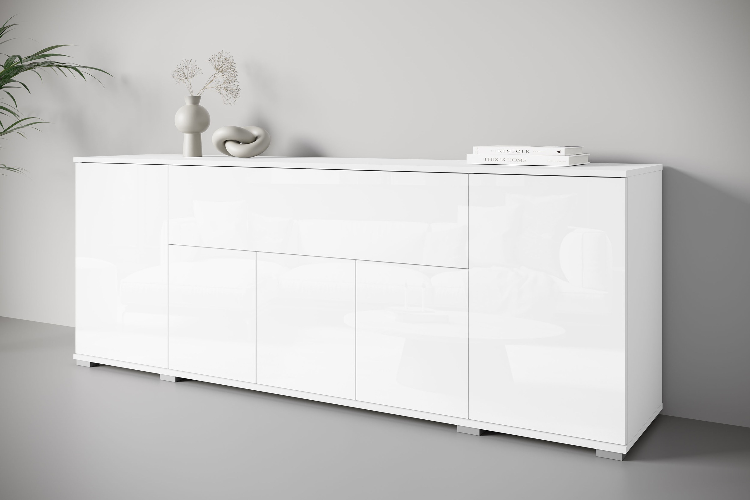 OTTO home Sideboard »Kenia, B/H/T: 180 x 68 x 39,5 cm« 1 Stk. tlg. Push-to-Open, Klappe und verstellbare Einlegeböden