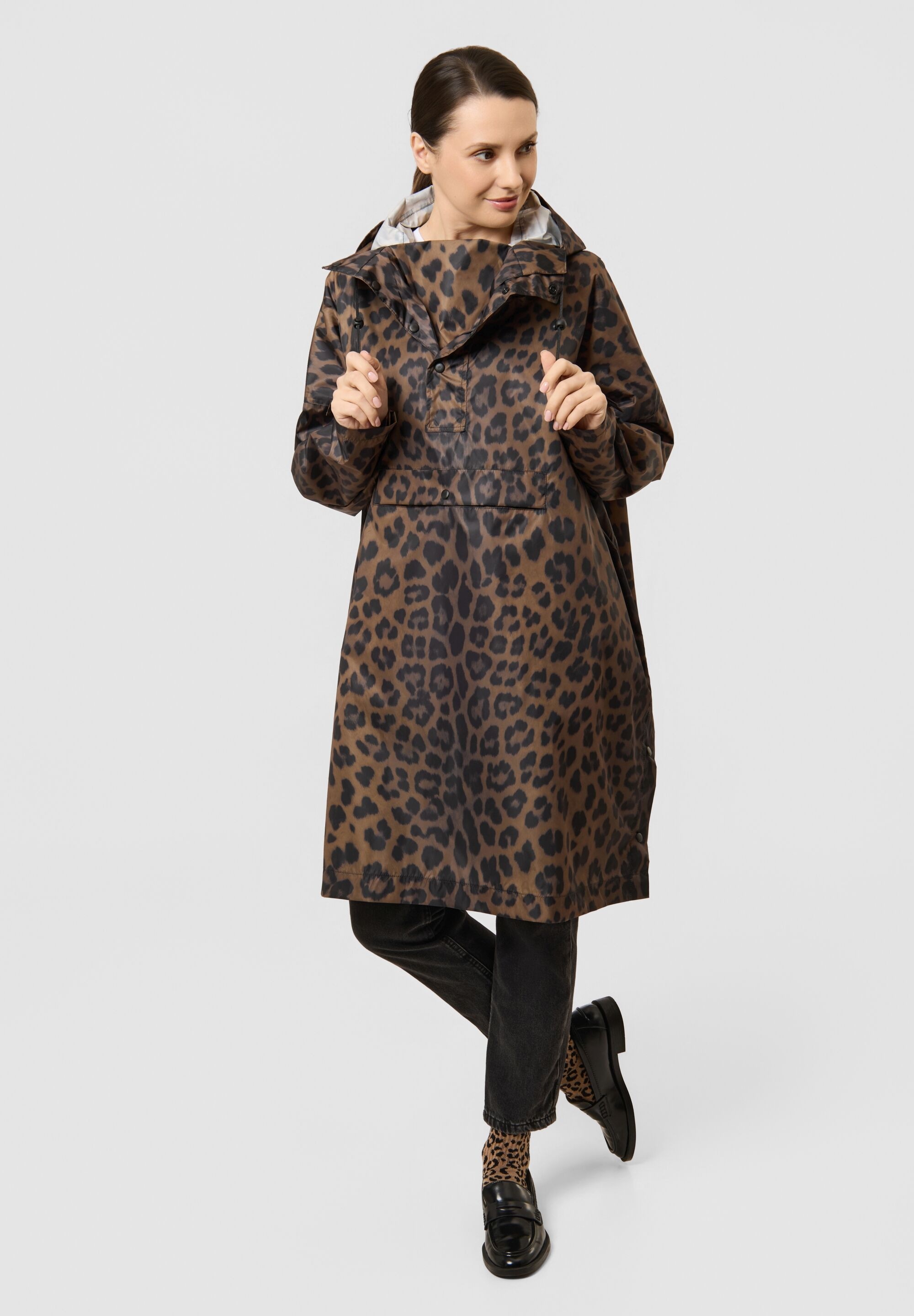 Codello Regenjacke »Codello Poncho« ohne Kapuze mit Leomuster