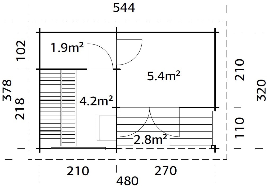 Palmako Sauna »Sanna 11,5 m²«