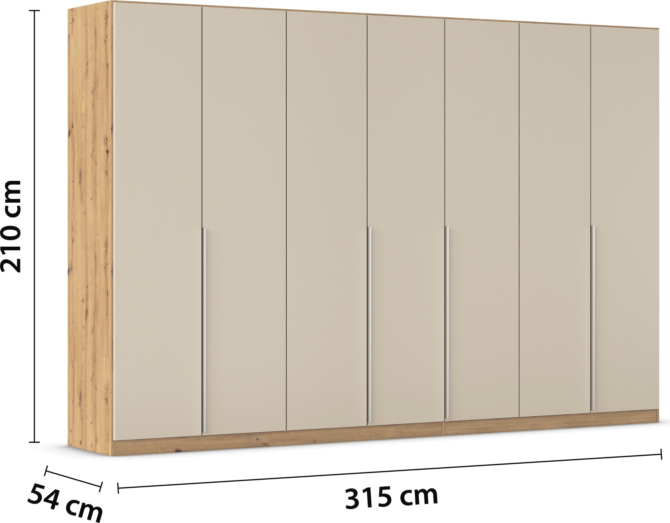 rauch Drehtürenschrank »Kleiderschrank Schrank Garderobe AGORDO TOPSELLER Schlafzimmer«, (in zwei Griff-Farben mit Dekor- oder Hochglanzfront), durchdachte Innenausstattung, in 6 Breiten und 2 Höhen MADE IN GERMANY