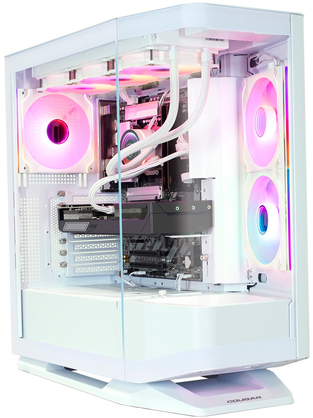 Cougar Gaming-PC-Komplettsystem »MegaDeal FV270 WT 2896 AMD Ryzen 7 9700X 32GB DDR5 1TB SSD RX 9070 XT« 34 ″ AMD Ryzen 7 Radeon RX 9070 XT 32 GB RAM 1.000 GB SSD Windows 11, DDR5 RAM+MSI PRO MP341CQW LED-Monitor Curved 86,4 cm (34")