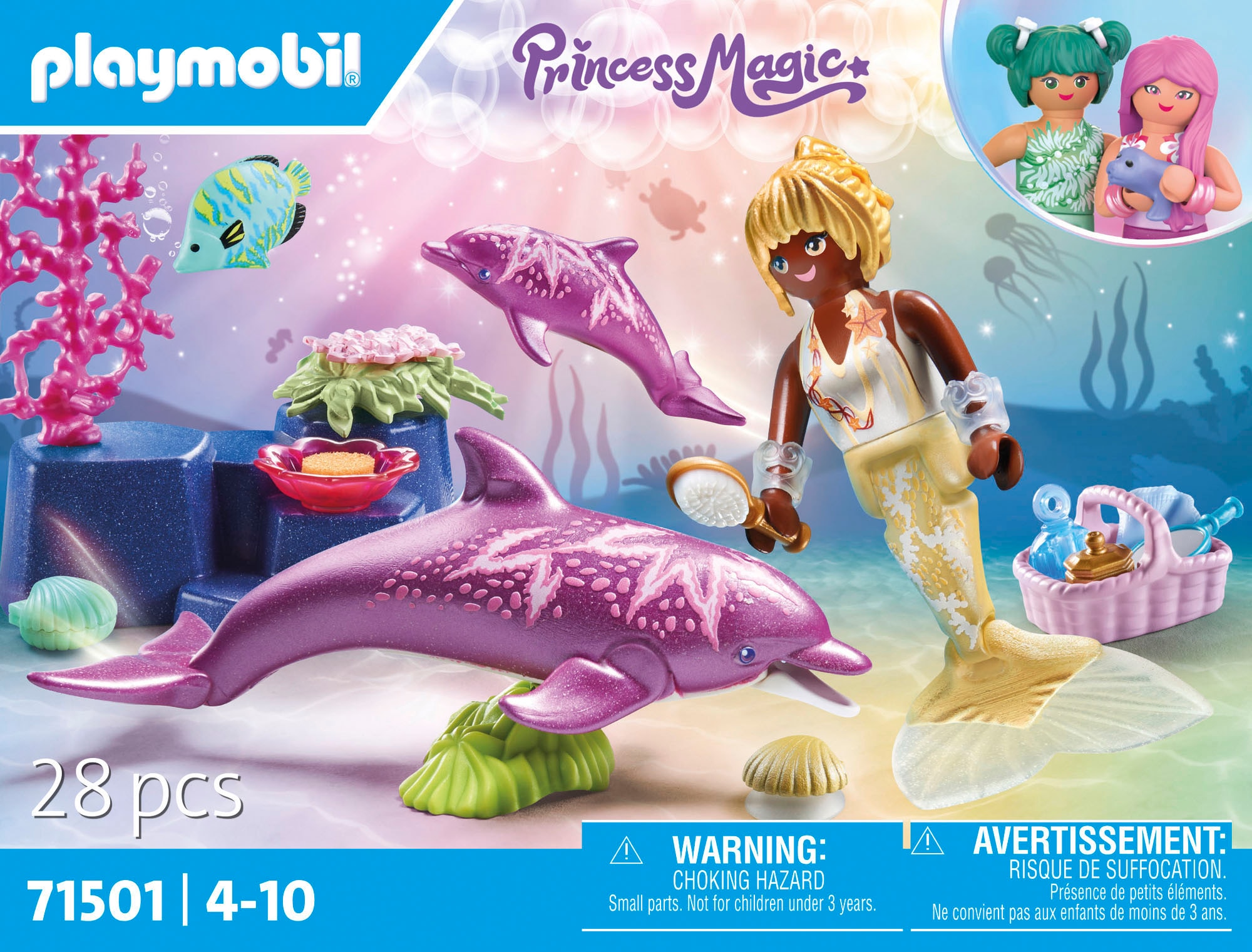 Playmobil® Konstruktions-Spielset »Meerjungfrau mit Delfinen (71501), Princess Magic« Made in Europe