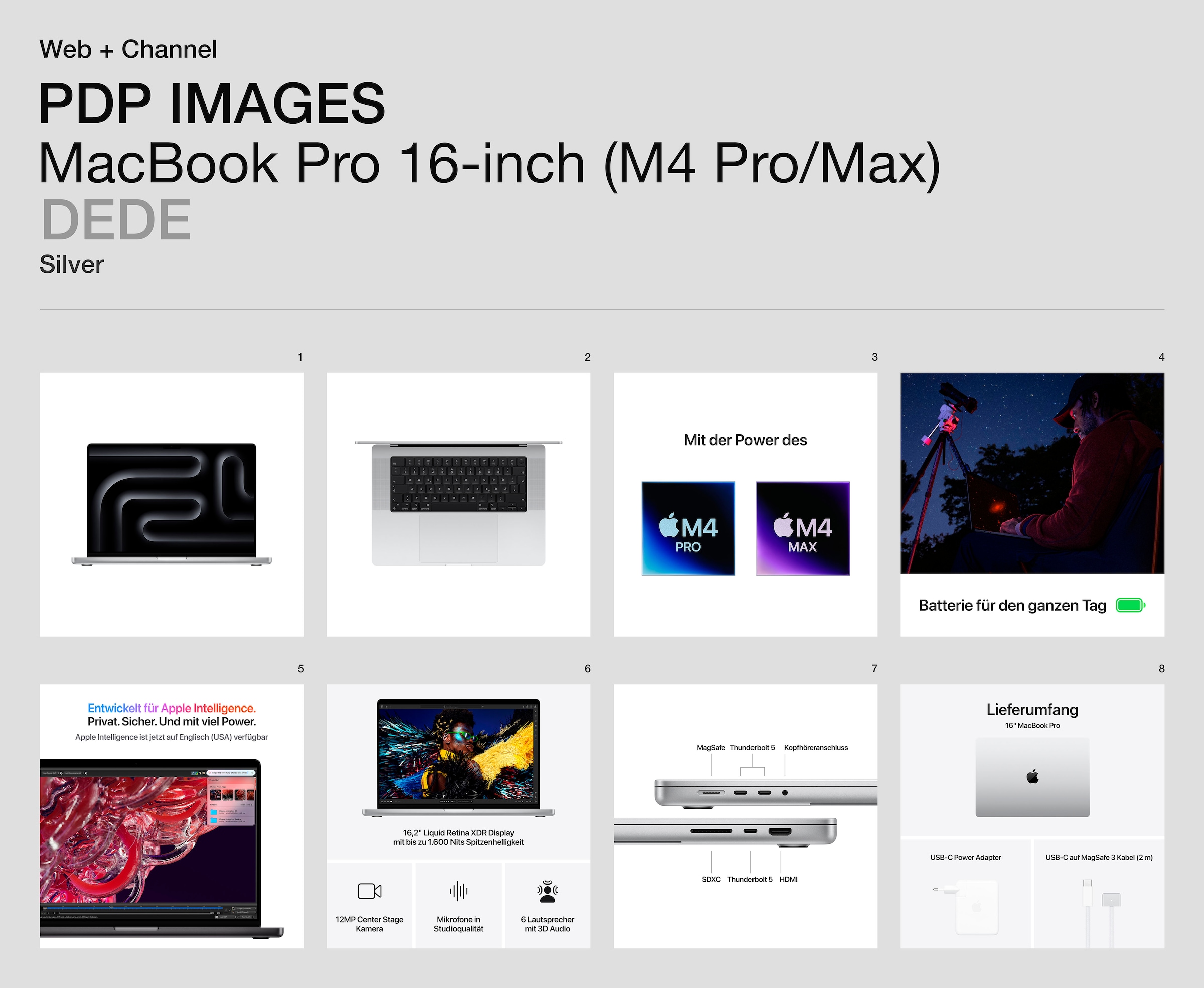 Apple Notebook »MacBook Pro 16" M4 Max«, 41,05 cm, / 16,2 Zoll, Apple, M4 Max, M4 - 32-Core GPU, 1000 GB SSD