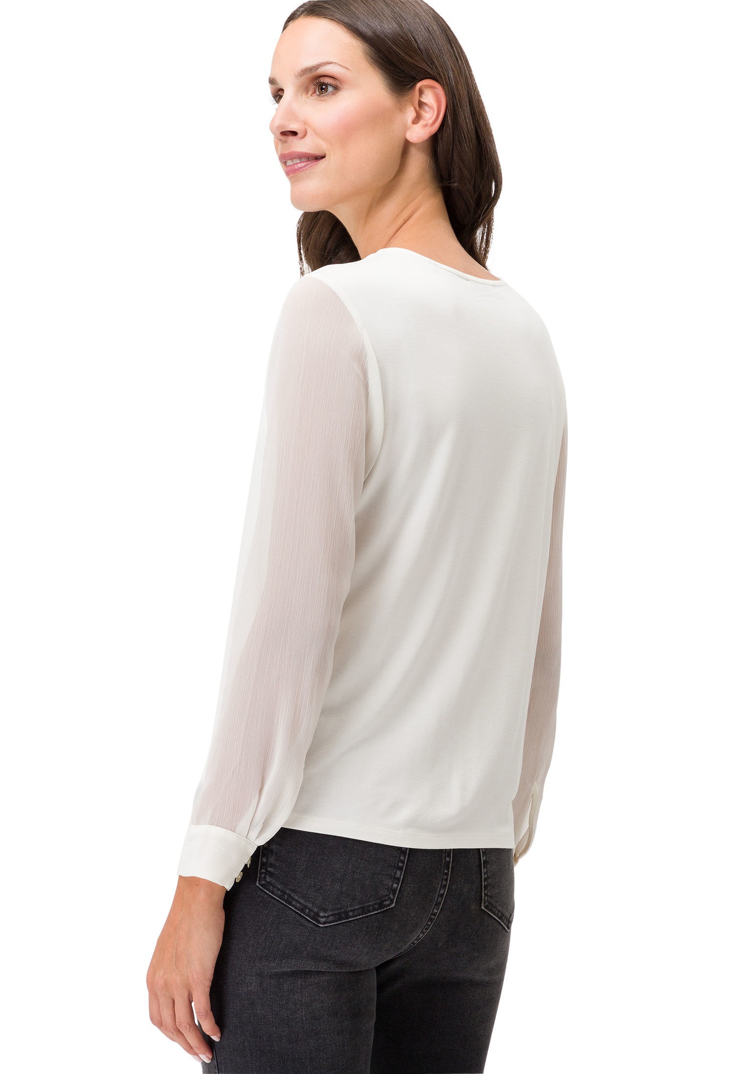 Zero Shirtbluse »zero Blusenshirt mit Falten«