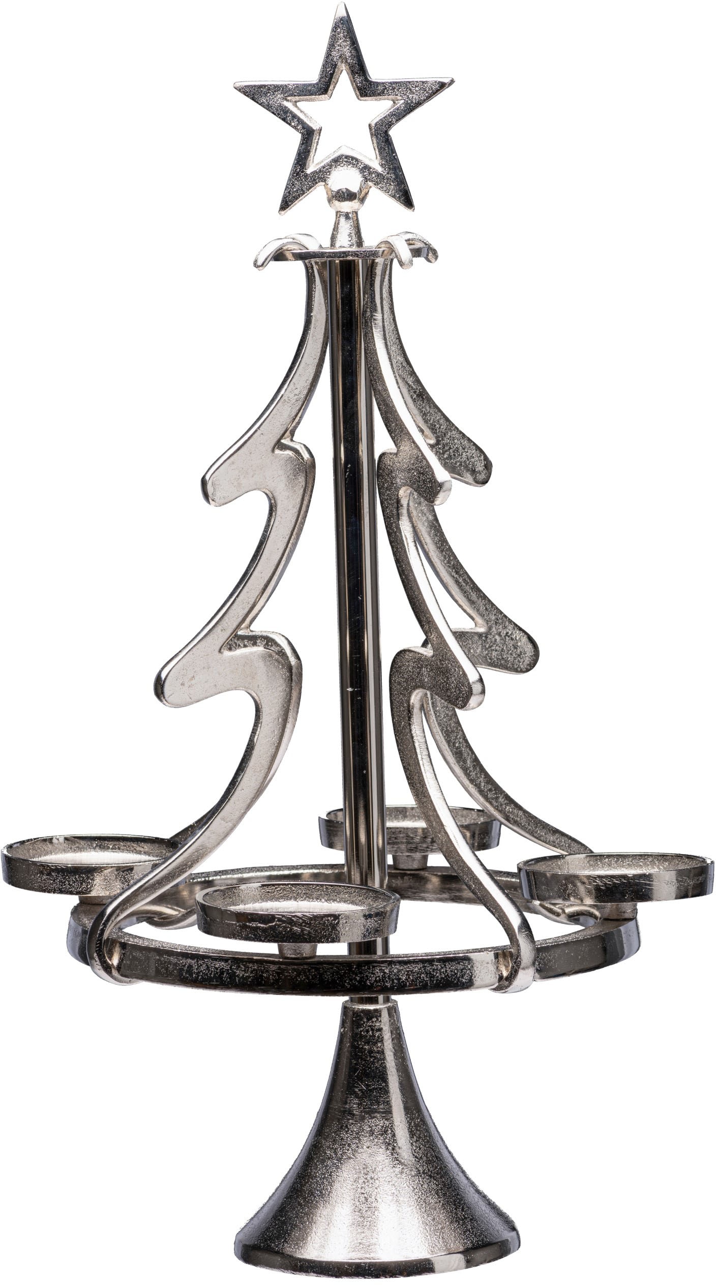 OTTO home Adventsleuchter "Tannenbaum, Weihnachtsdeko" Kerzenständer aus Aluminium, Höhe 86 cm